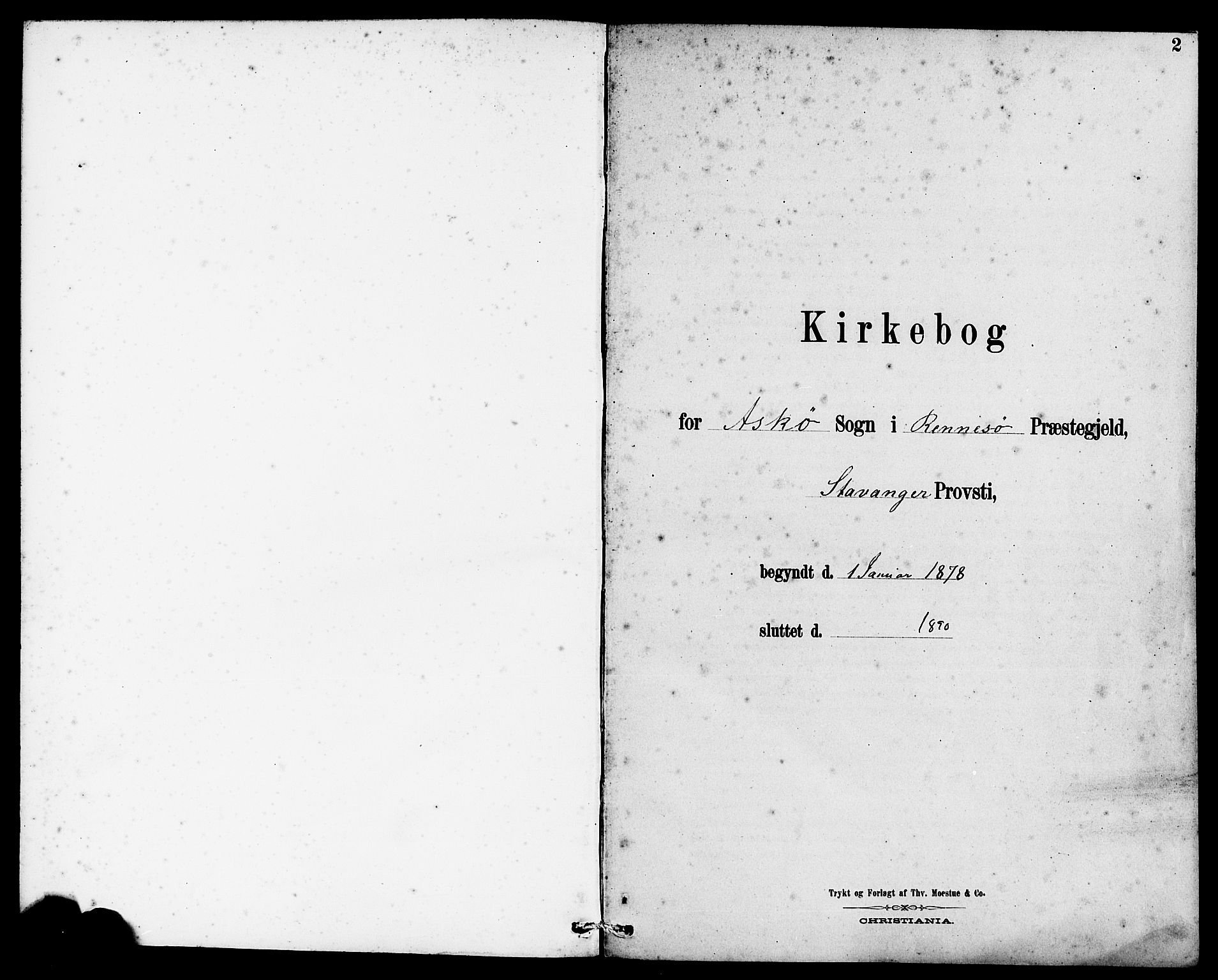 Rennesøy sokneprestkontor, SAST/A -101827/H/Ha/Haa/L0009: Ministerialbok nr. A 9, 1878-1890, s. 2