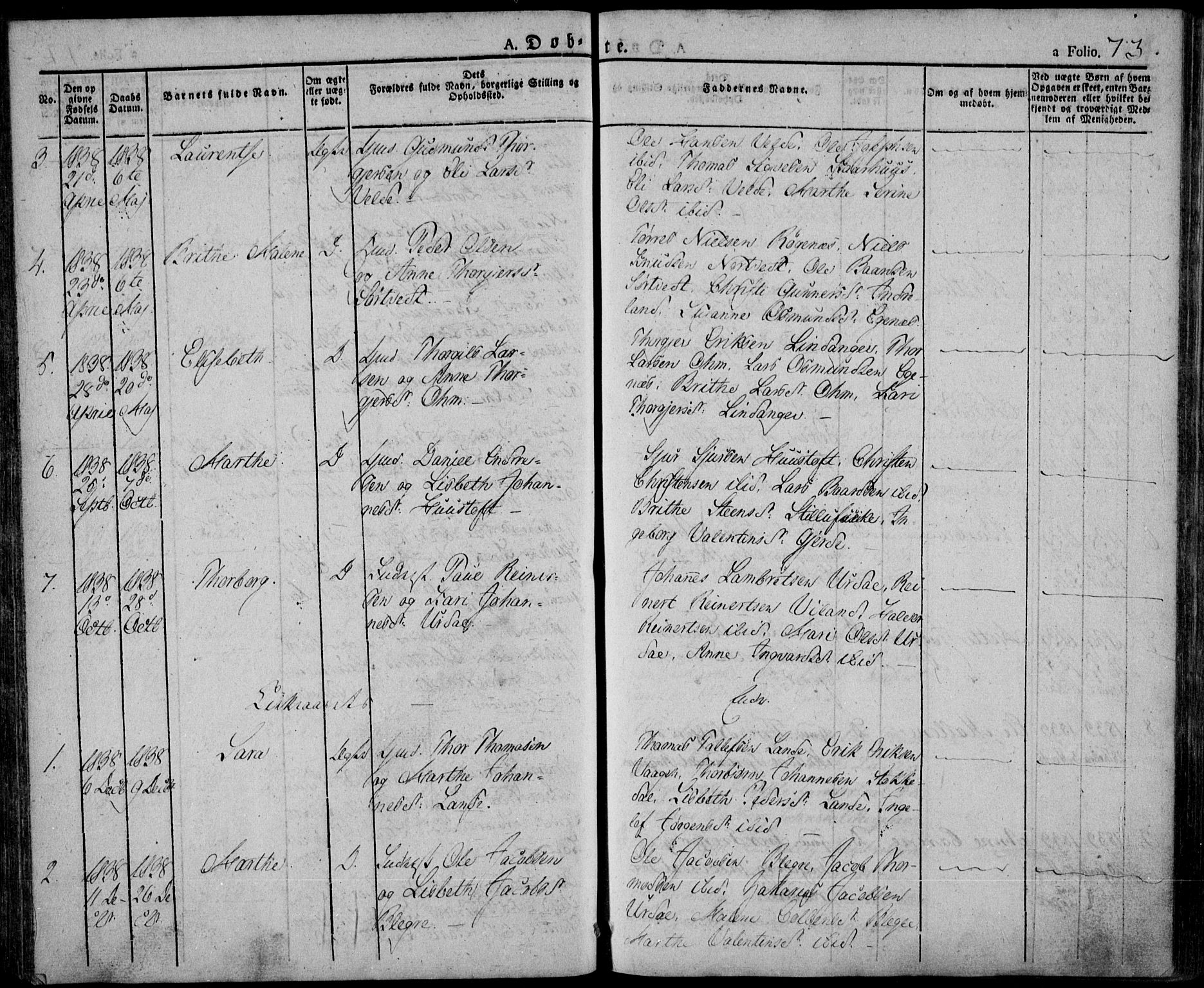 Skjold sokneprestkontor, AV/SAST-A-101847/H/Ha/Haa/L0005: Ministerialbok nr. A 5, 1830-1856, s. 73