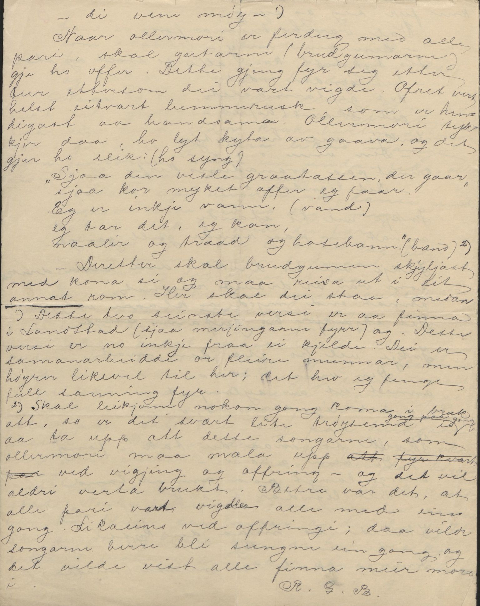 Rikard Berge, TEMU/TGM-A-1003/F/L0004/0053: 101-159 / 157 Manuskript, notatar, brev o.a. Nokre leiker, manuskript, 1906-1908, s. 4