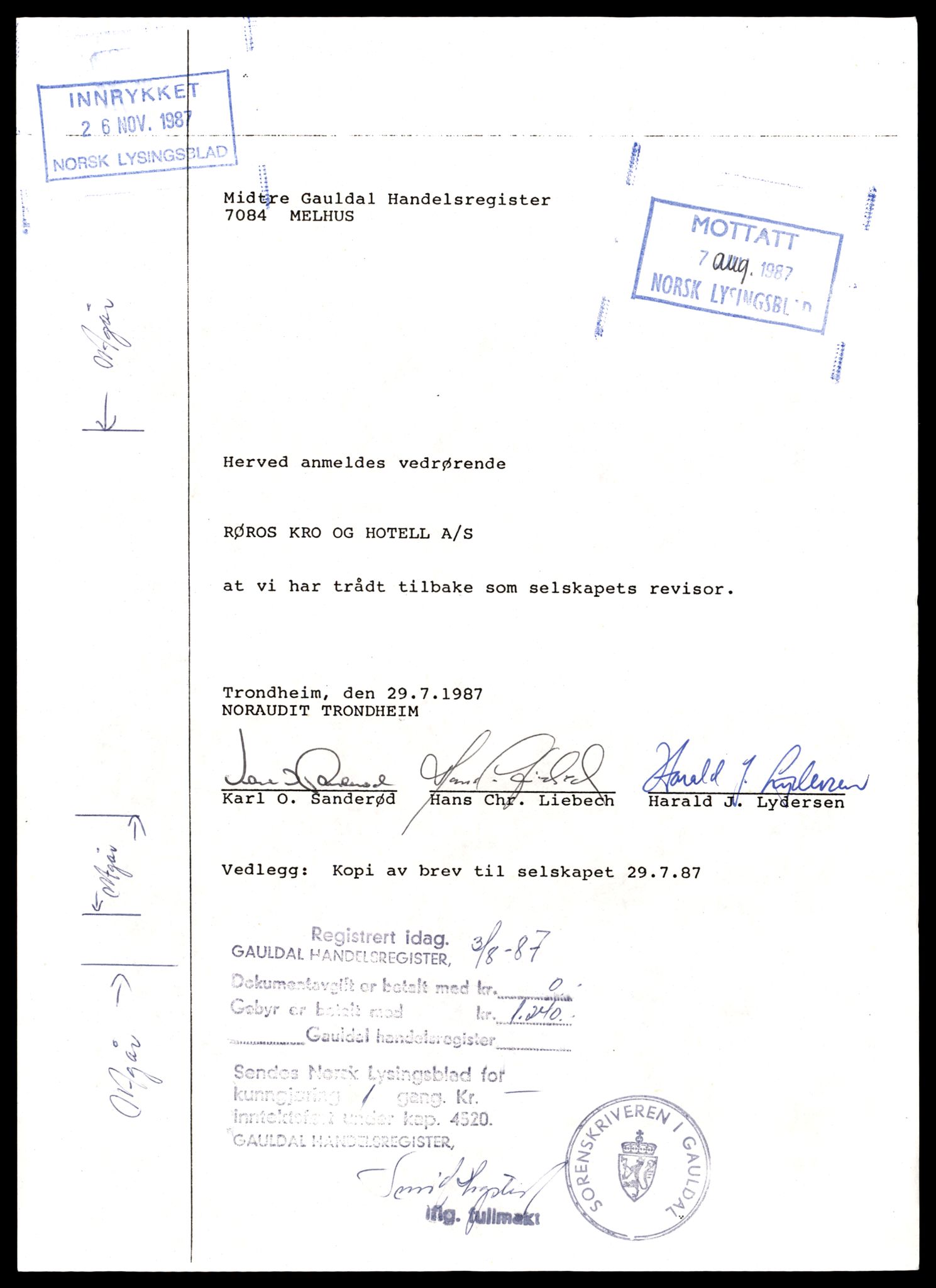 Gauldal sorenskriveri, AV/SAT-A-0014/2/J/Jd/Jde/L0013: Bilag,  91-171, 1987, s. 3