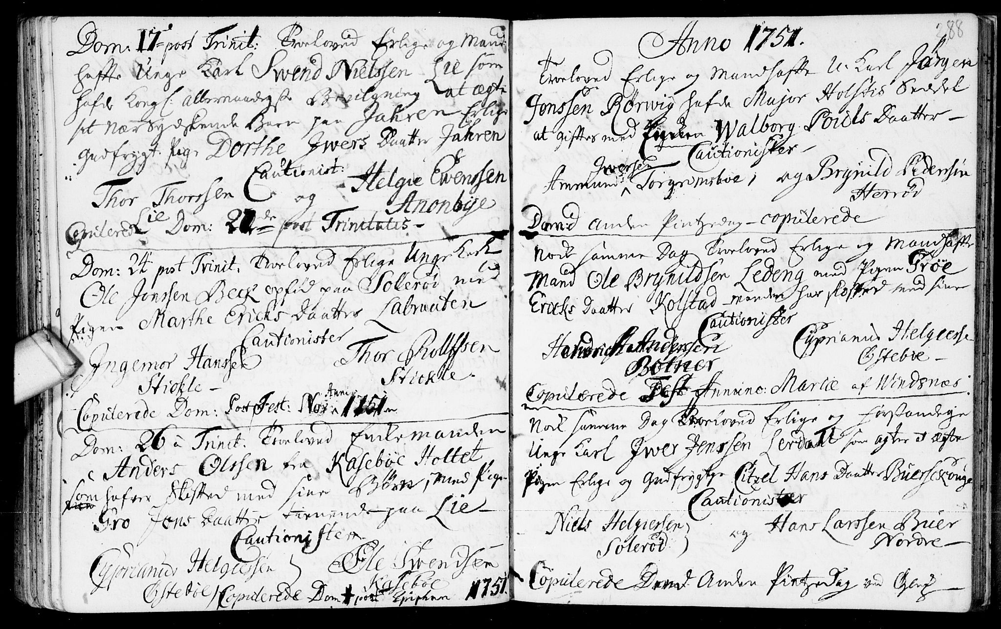 Aremark prestekontor Kirkebøker, AV/SAO-A-10899/F/Fb/L0002: Ministerialbok nr.  II 2, 1745-1795, s. 288