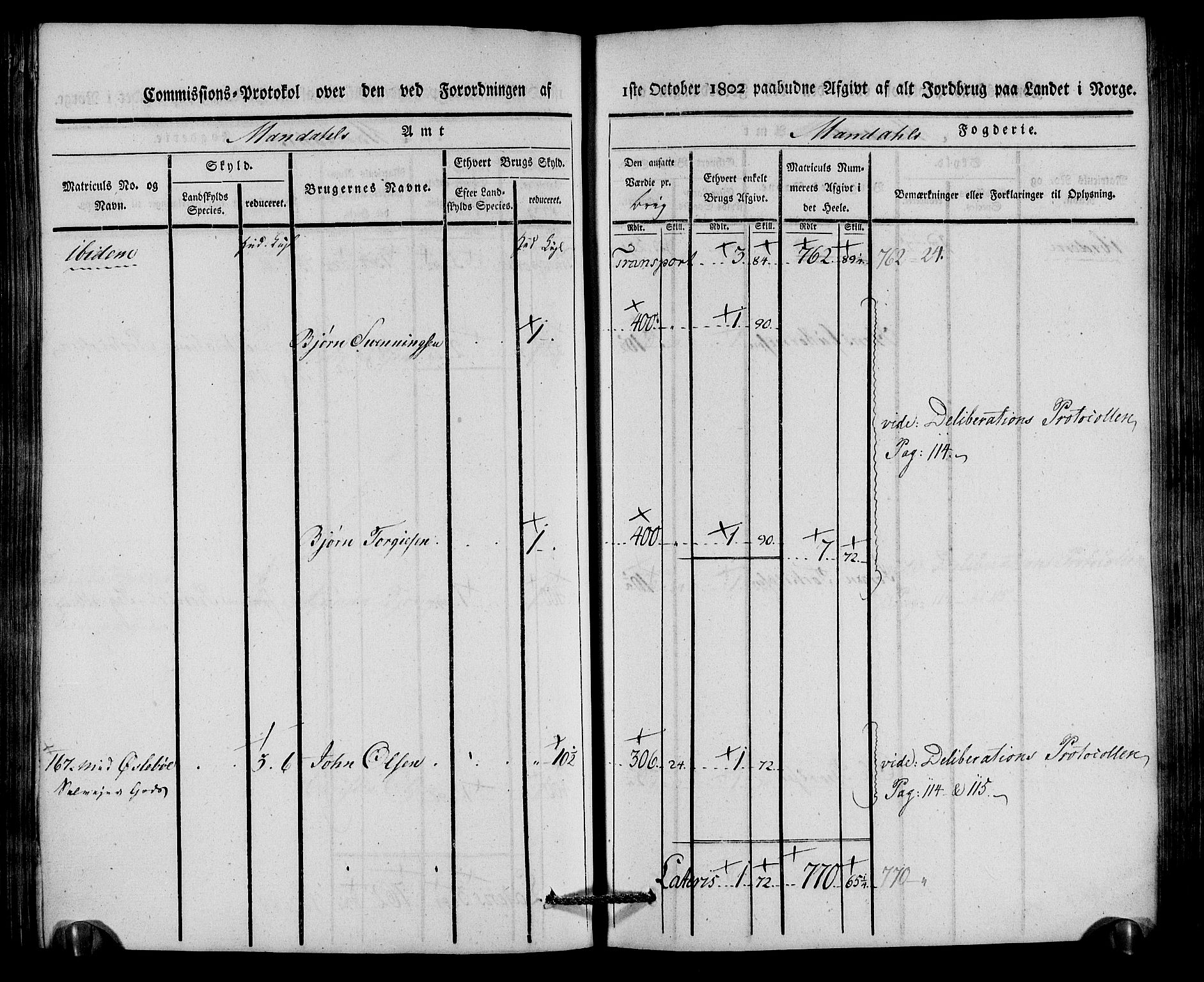 Rentekammeret inntil 1814, Realistisk ordnet avdeling, AV/RA-EA-4070/N/Ne/Nea/L0087: Mandal fogderi. Kommisjonsprotokoll "Nr. 1", for Holum, Halse, Harkmark, Øyslebø, Laudal og Finsland sogn, 1803, s. 161