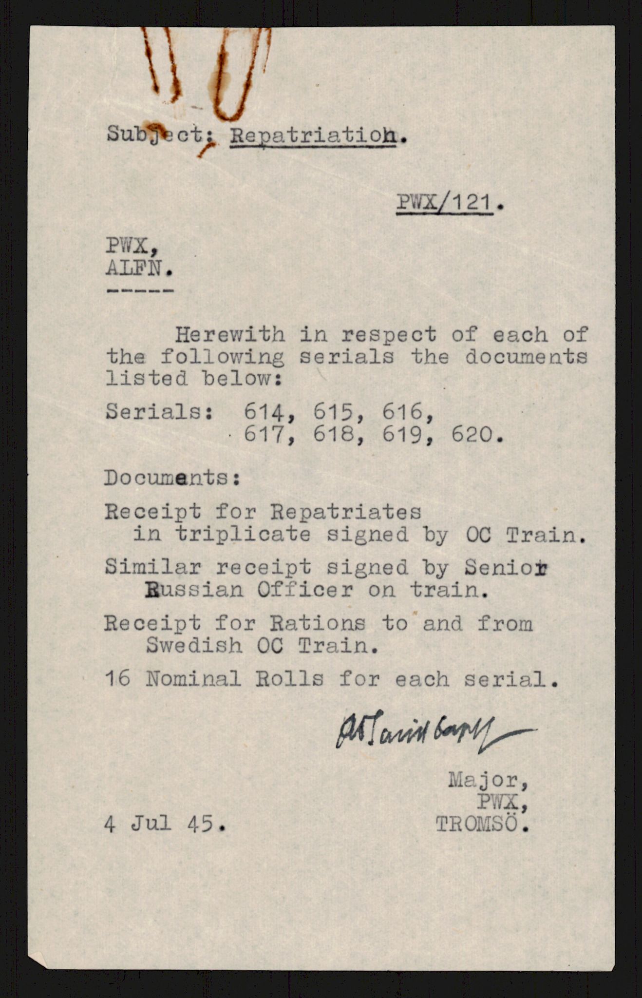 Flyktnings- og fangedirektoratet, Repatrieringskontoret, AV/RA-S-1681/D/Db/L0016: Displaced Persons (DPs) og sivile tyskere, 1945-1948, s. 3