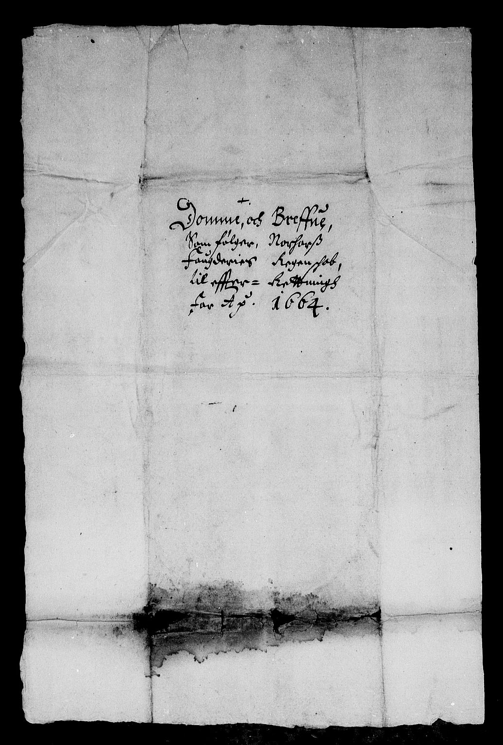 Rentekammeret inntil 1814, Reviderte regnskaper, Stiftamtstueregnskaper, Bergen stiftamt, AV/RA-EA-6043/R/Rc/L0014: Bergen stiftamt, 1664