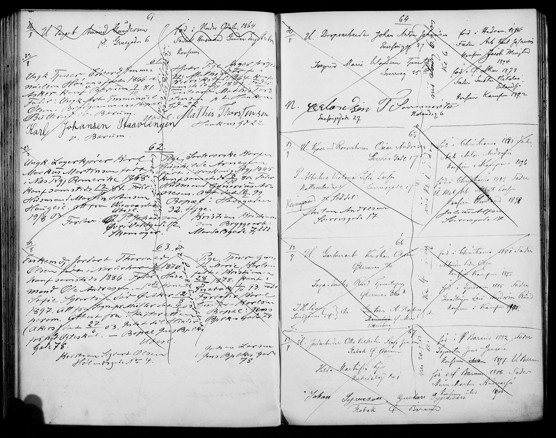 Kampen prestekontor Kirkebøker, AV/SAO-A-10853/H/Ha/L0002: Lysningsprotokoll nr. 2, 1899-1907