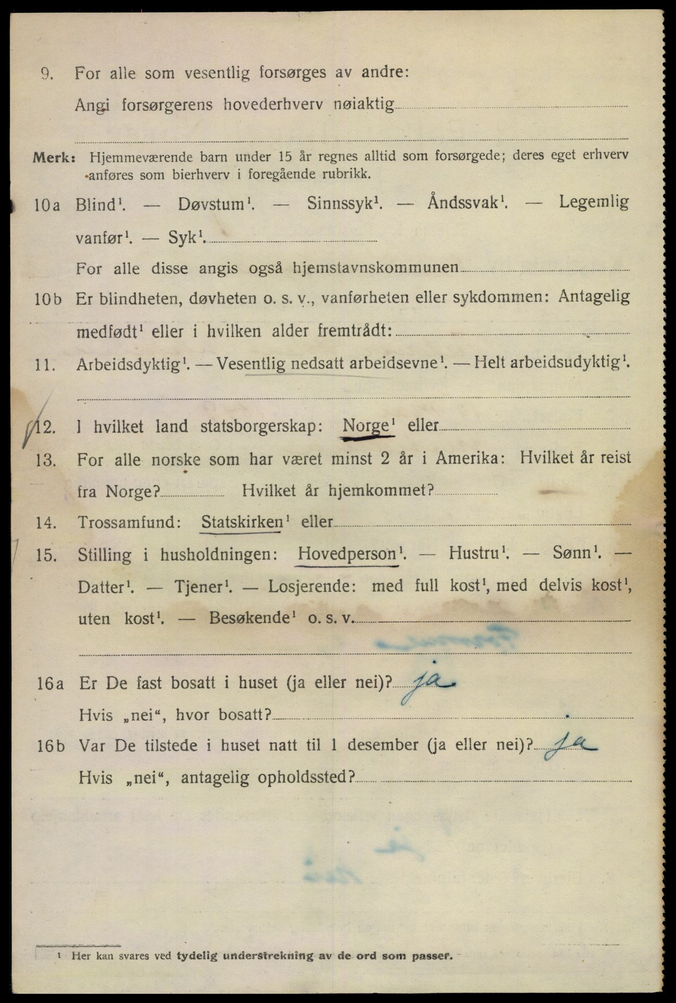 SAO, Folketelling 1920 for 0301 Kristiania kjøpstad, 1920, s. 619364