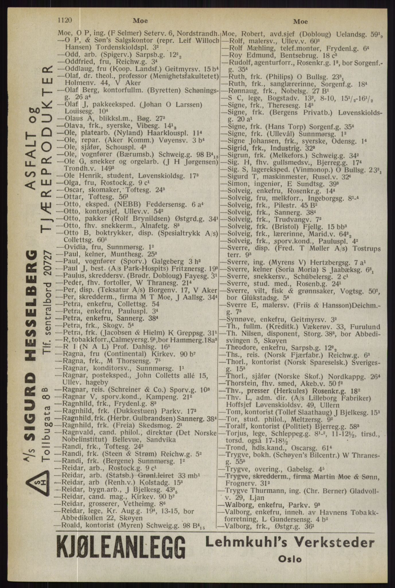 Kristiania/Oslo adressebok, PUBL/-, 1944, s. 1120
