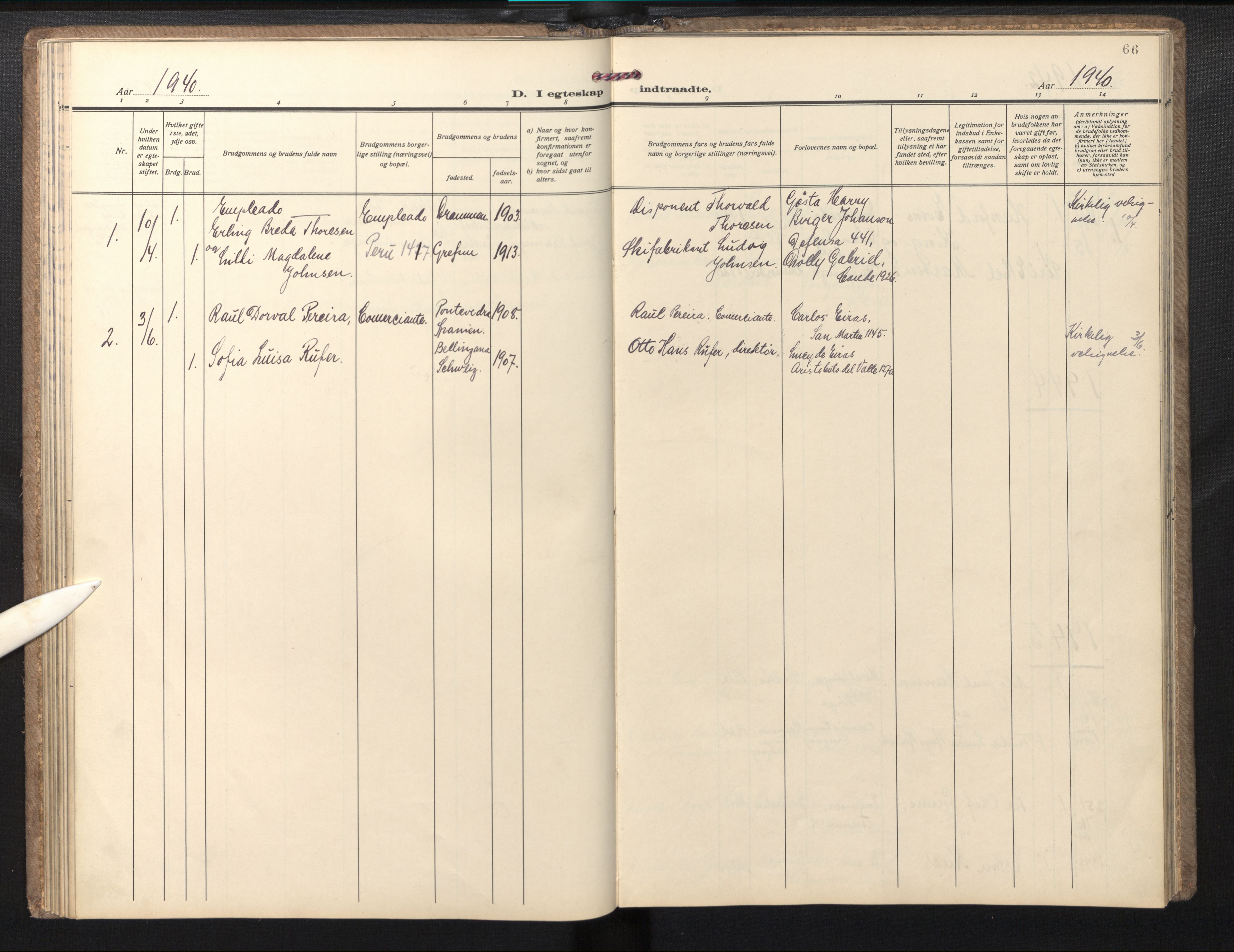 Den norske sjømannsmisjon i utlandet/Syd-Amerika (Buenos Aires m.fl.), SAB/SAB/PA-0118/H/Ha/L0004: Ministerialbok nr. A 4, 1938-1978, s. 65b-66a