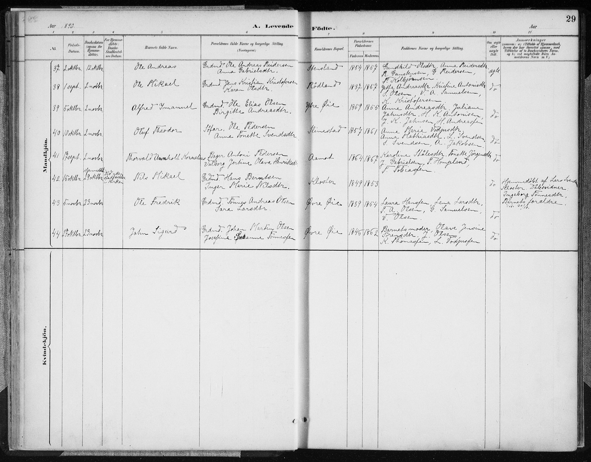 Kvinesdal sokneprestkontor, AV/SAK-1111-0026/F/Fa/Fab/L0008: Ministerialbok nr. A 8, 1886-1897, s. 29