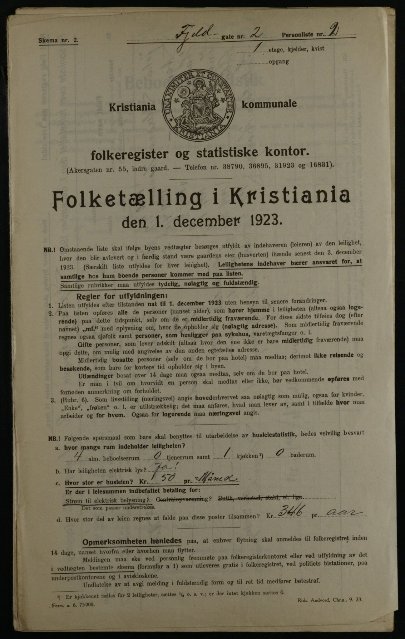 OBA, Kommunal folketelling 1.12.1923 for Kristiania, 1923, s. 27387