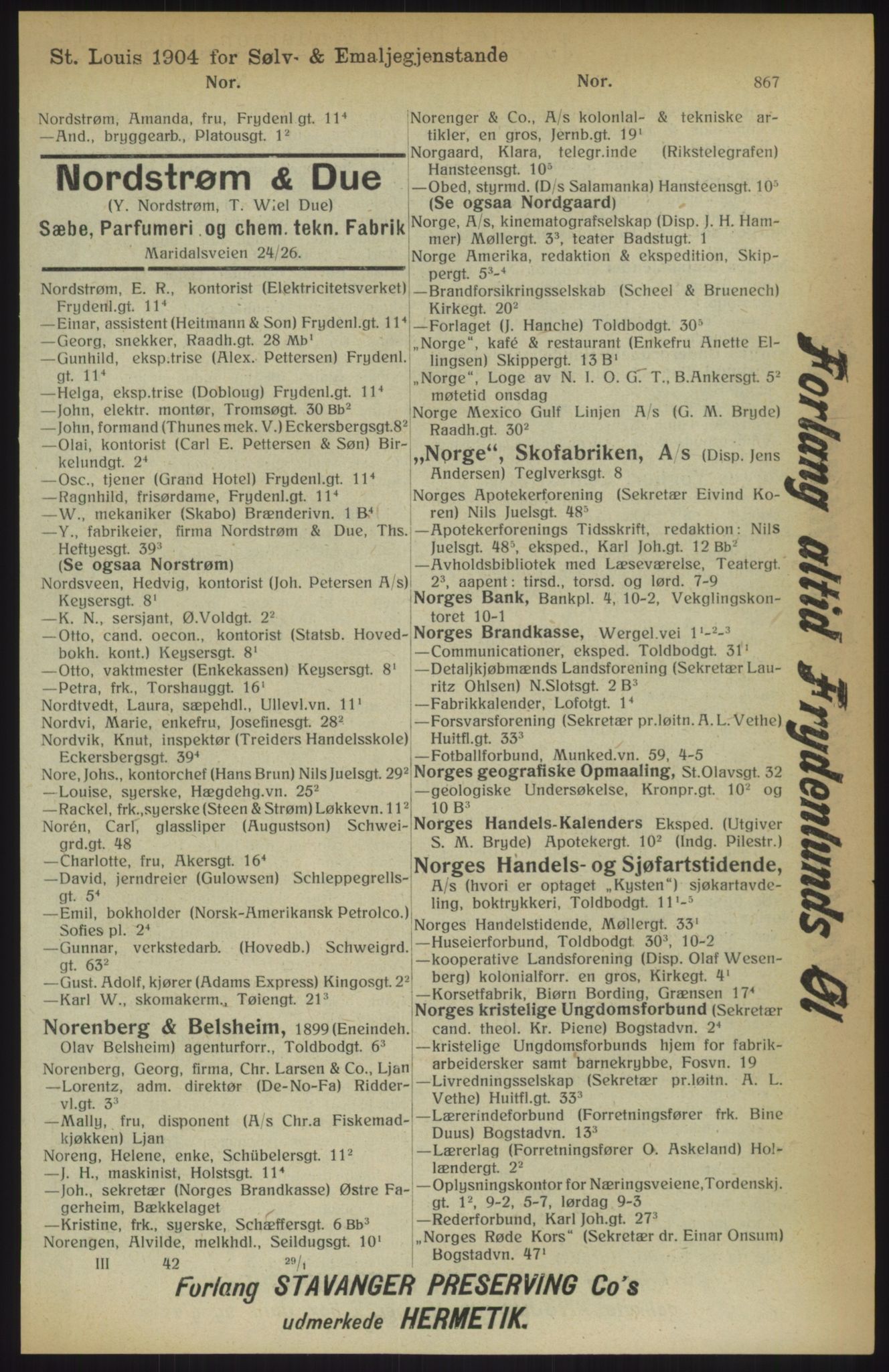 Kristiania/Oslo adressebok, PUBL/-, 1914, s. 867