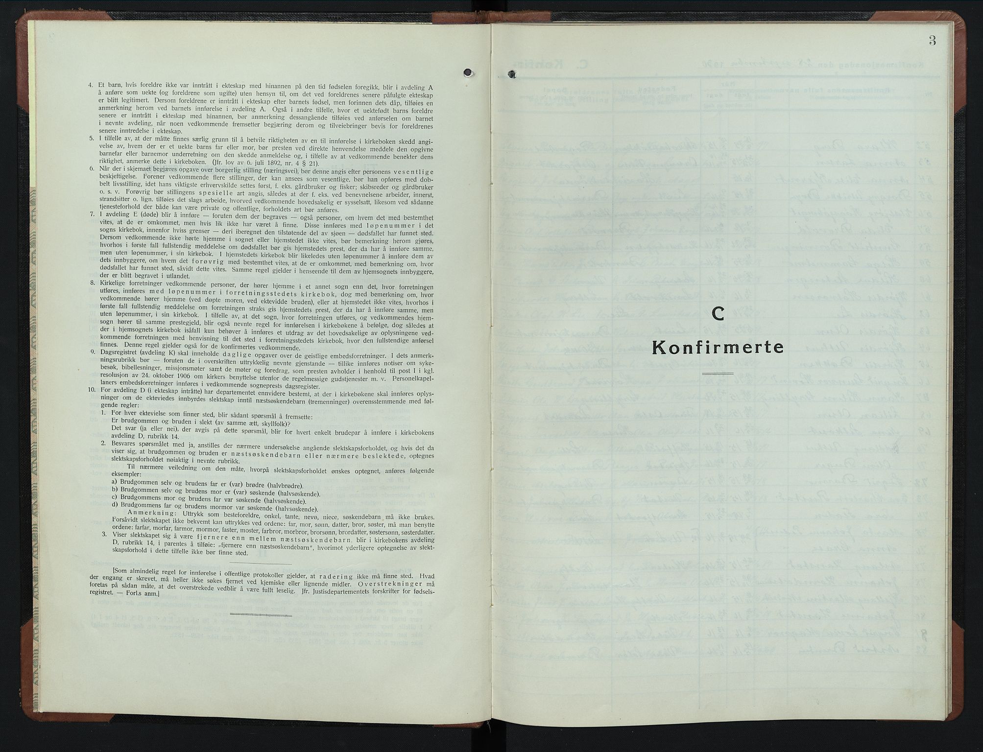 Elverum prestekontor, SAH/PREST-044/H/Ha/Hab/L0016: Klokkerbok nr. 16, 1930-1953, s. 3