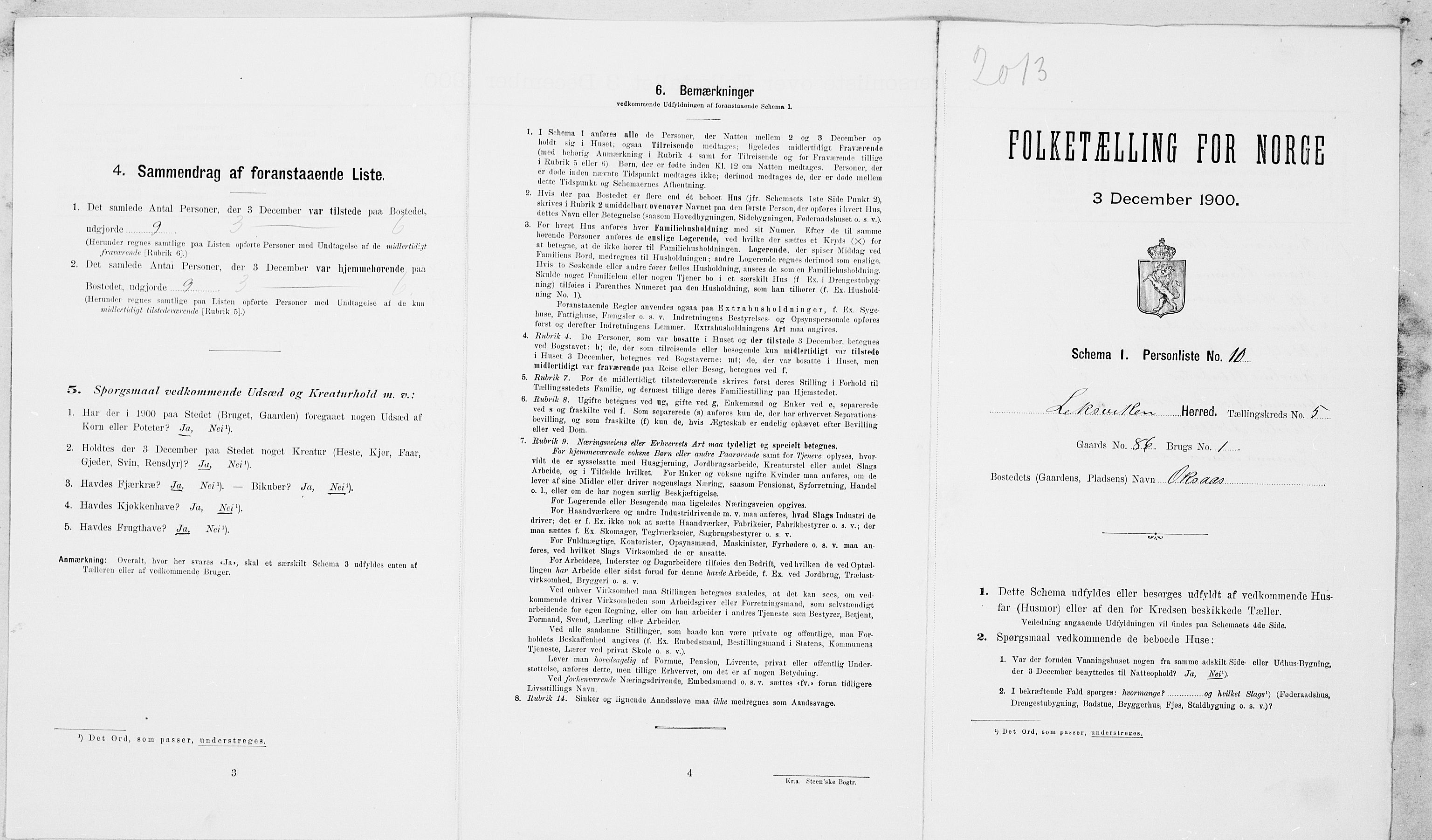 SAT, Folketelling 1900 for 1718 Leksvik herred, 1900, s. 672