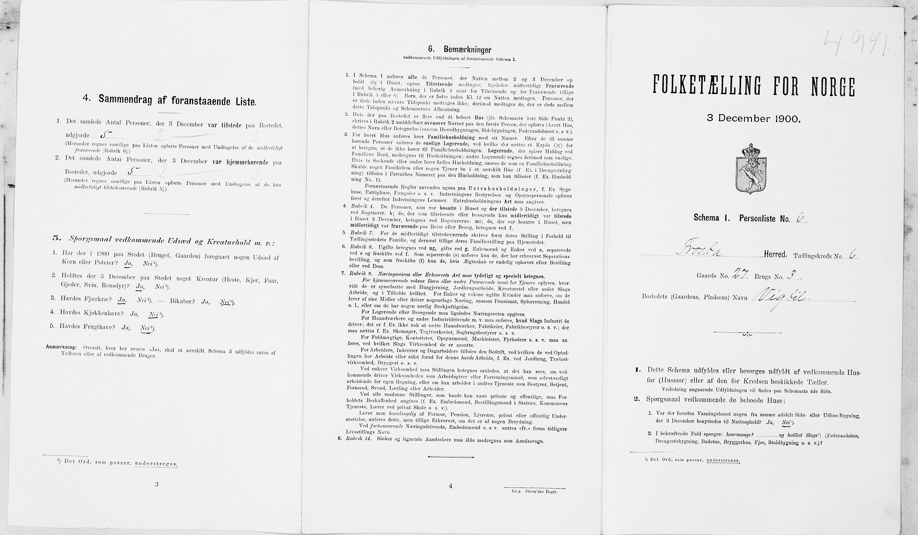 SAT, Folketelling 1900 for 1717 Frosta herred, 1900, s. 745