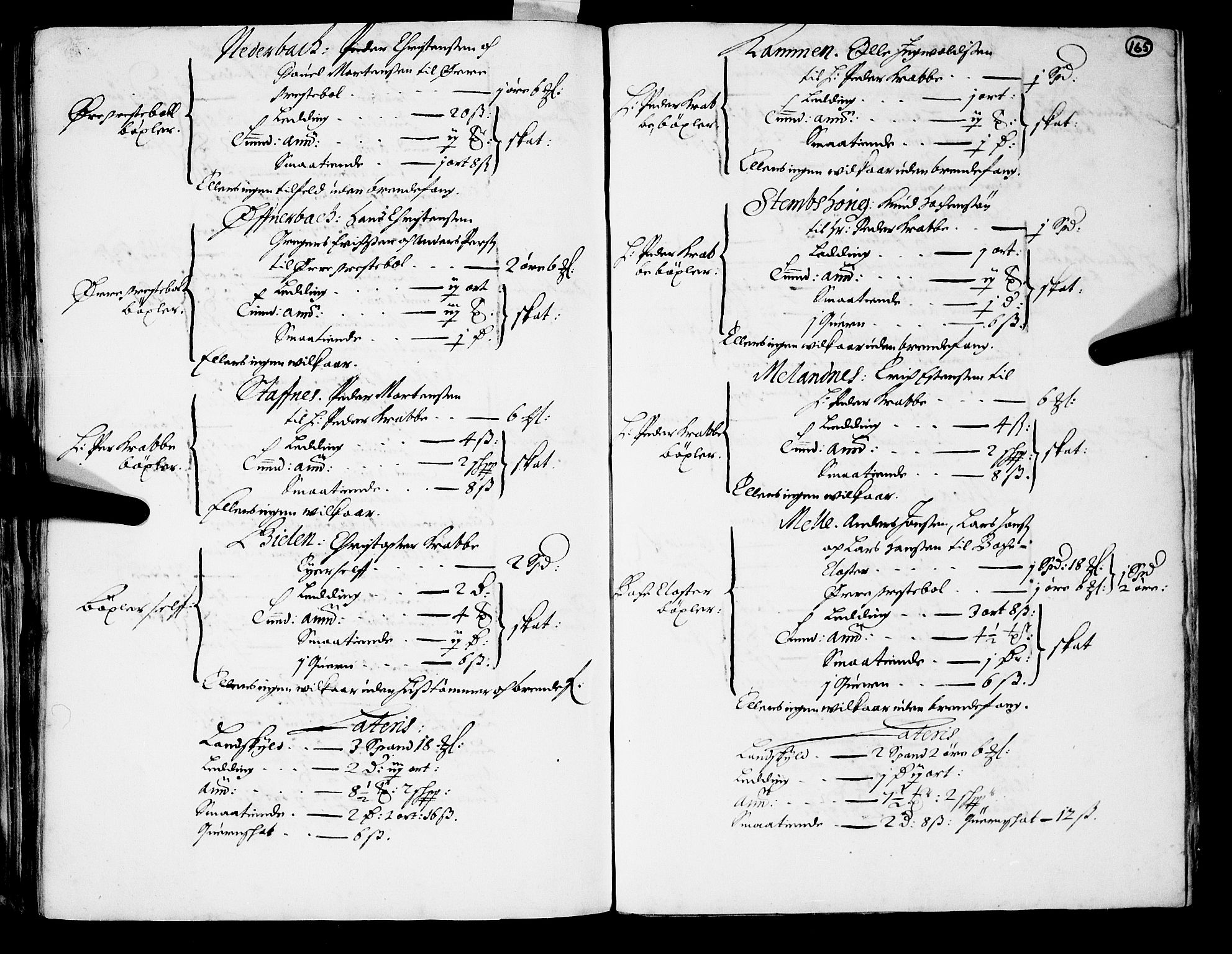 Rentekammeret inntil 1814, Realistisk ordnet avdeling, RA/EA-4070/N/Nb/Nba/L0047: Nordmøre len, 1667, s. 164b-165a