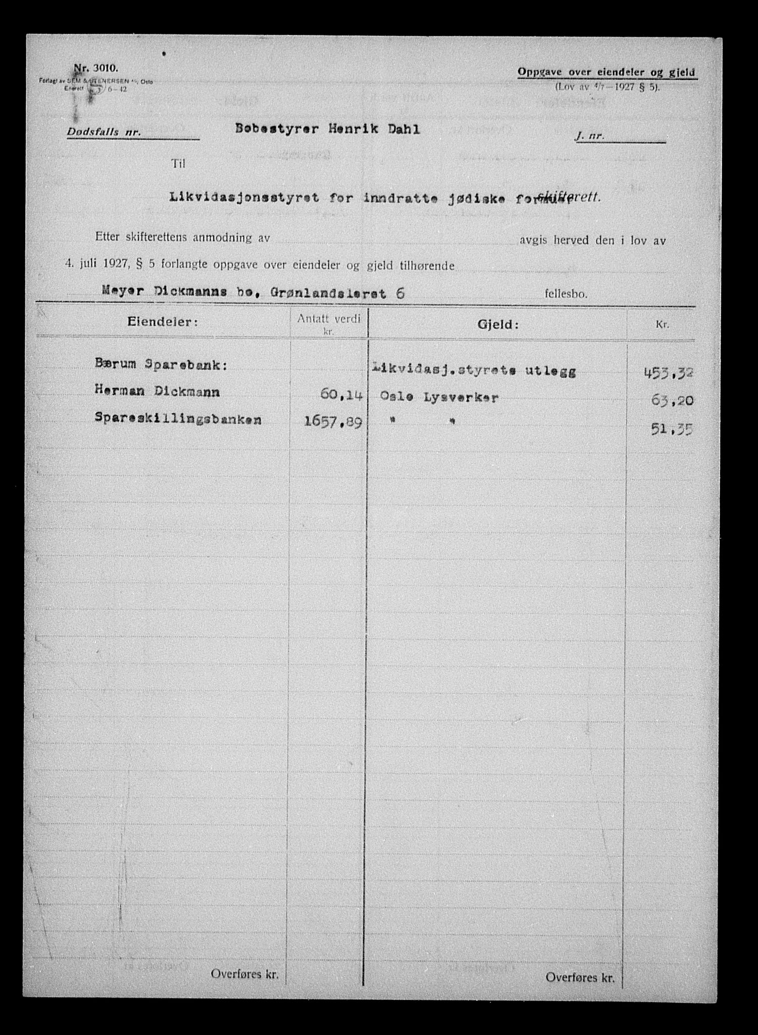 Justisdepartementet, Tilbakeføringskontoret for inndratte formuer, AV/RA-S-1564/H/Hc/Hcc/L0930: --, 1945-1947, s. 266