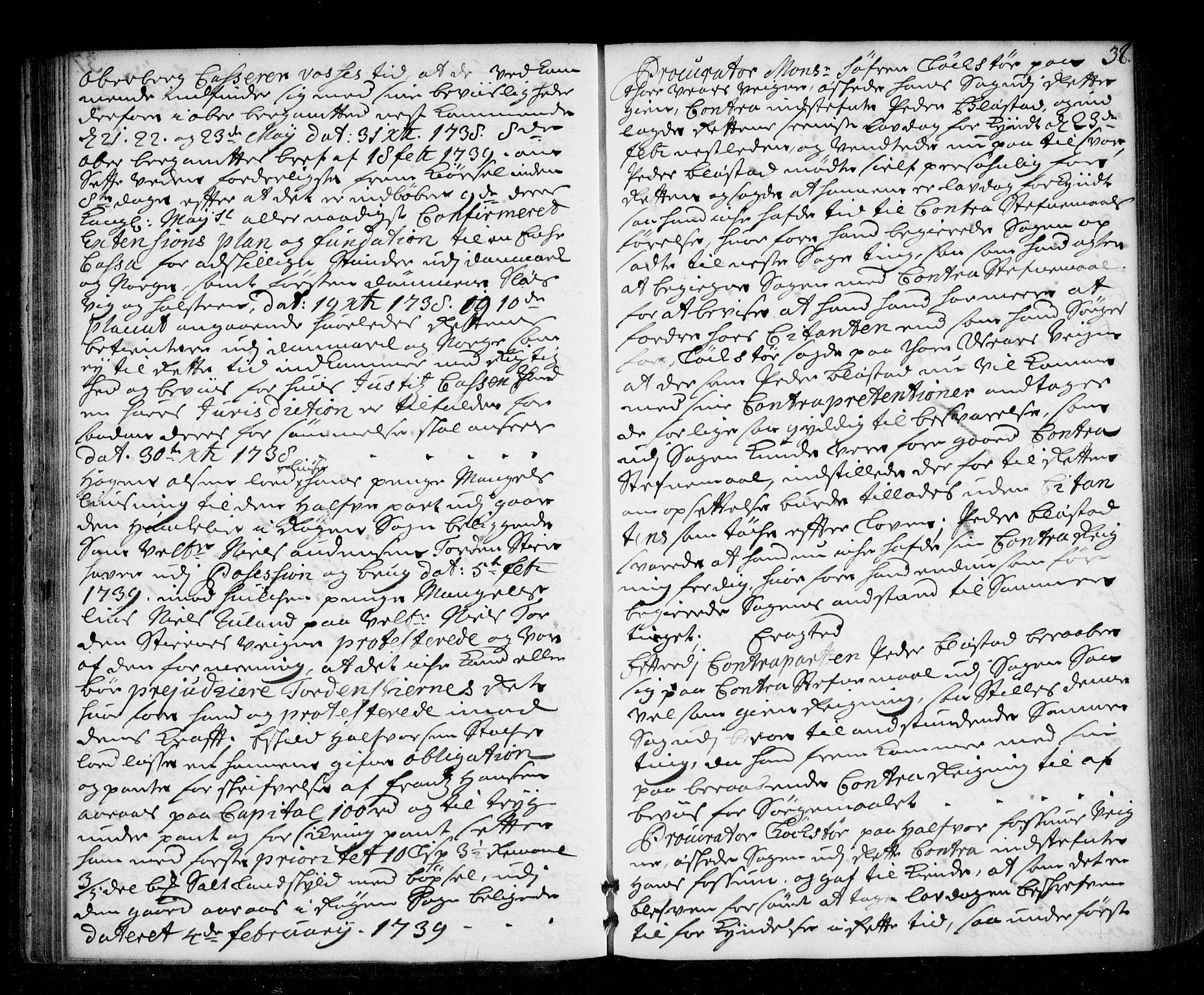 Lier, Røyken og Hurum sorenskriveri, AV/SAKO-A-89/F/Fa/L0049: Tingbok, 1738-1741, s. 38
