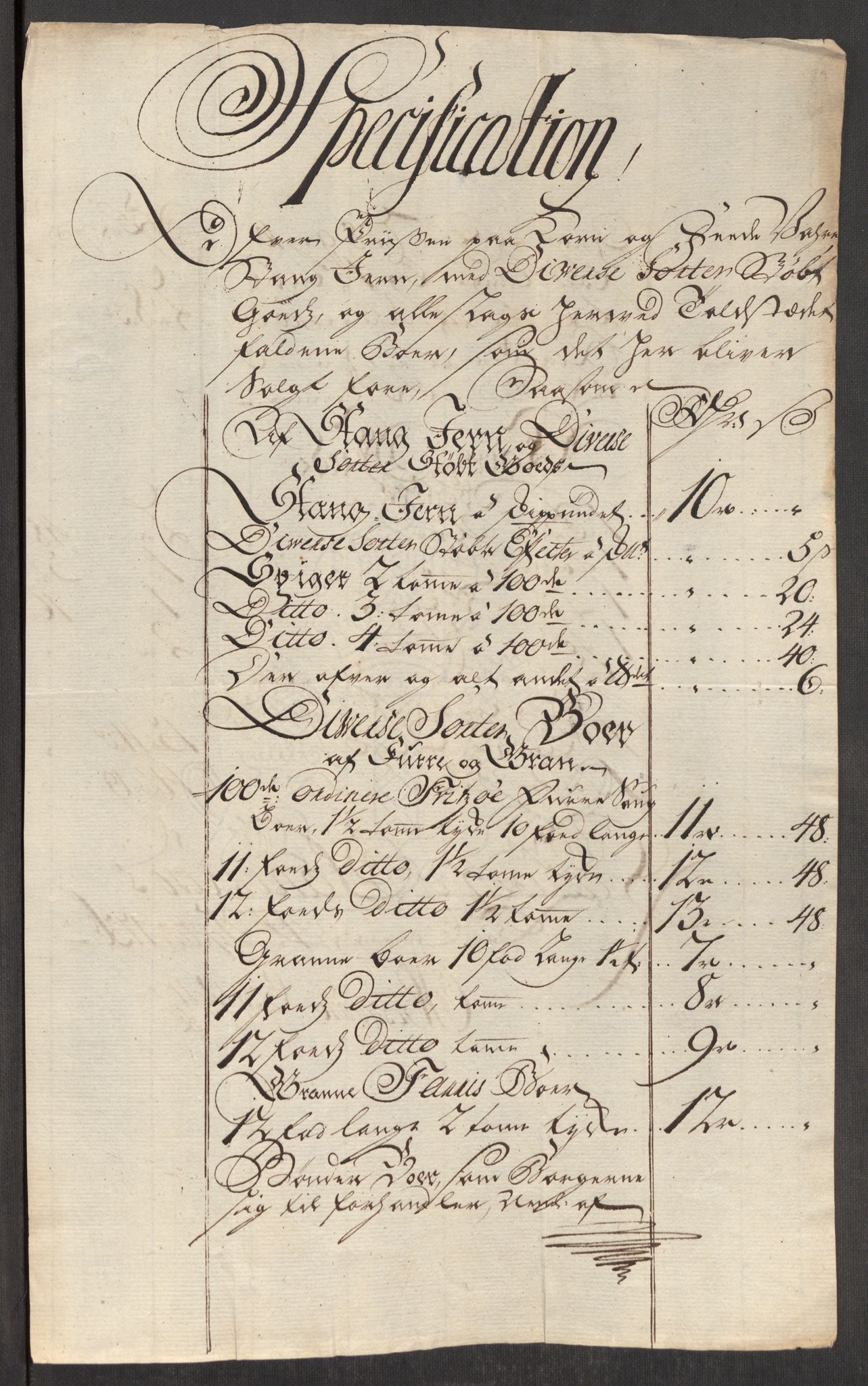 Rentekammeret inntil 1814, Realistisk ordnet avdeling, AV/RA-EA-4070/Oe/L0001: [Ø1]: Priskuranter, 1712-1739, s. 369