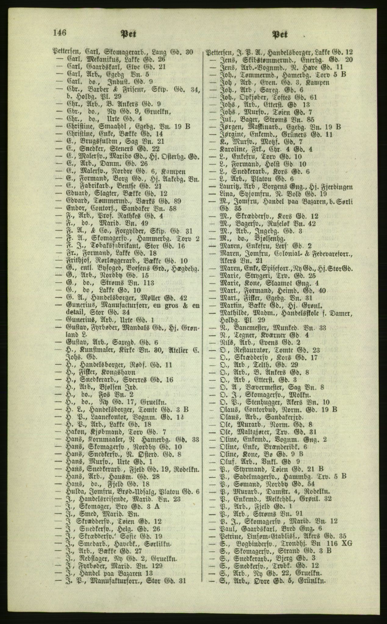 Kristiania/Oslo adressebok, PUBL/-, 1879, s. 146