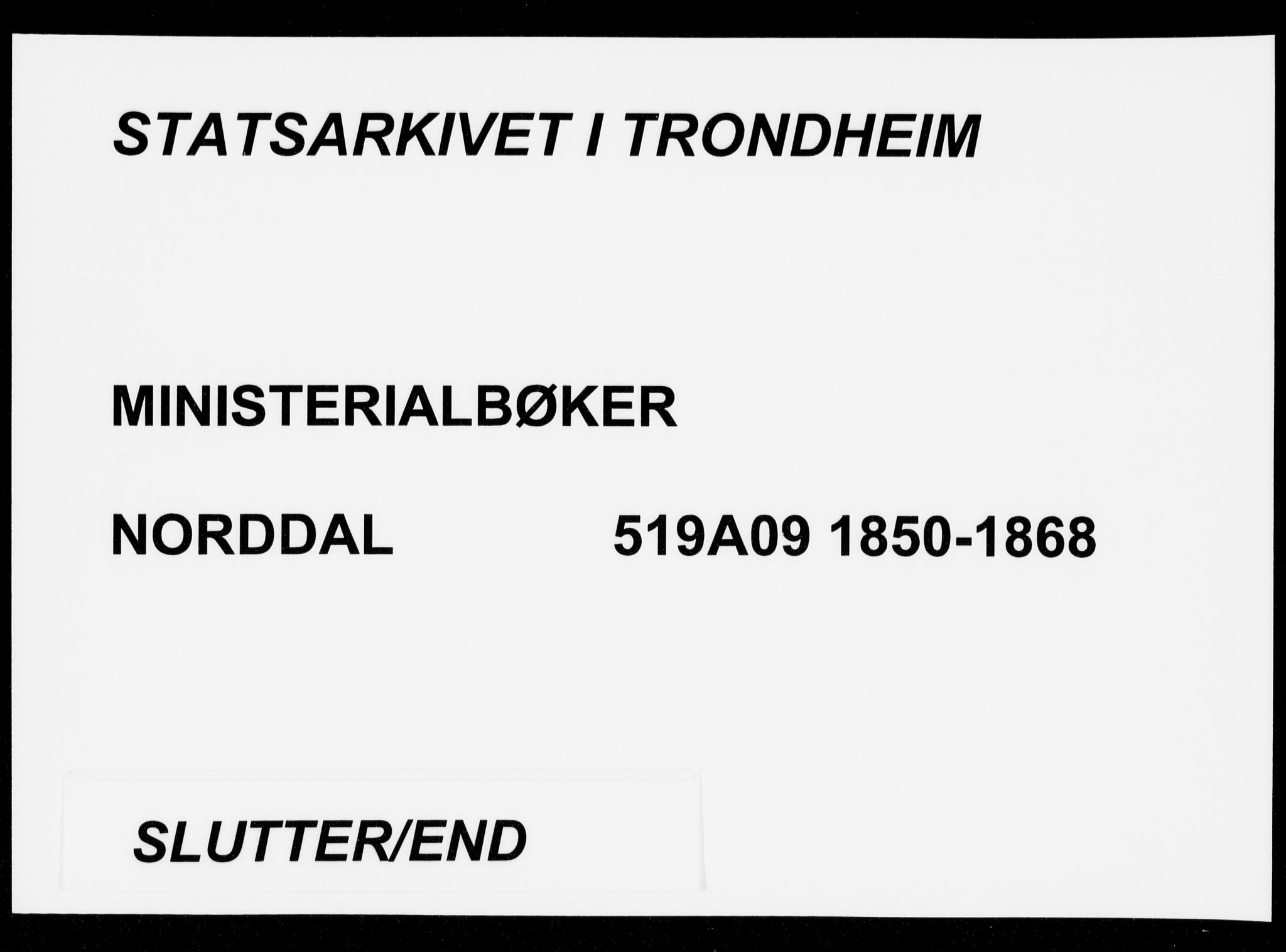 Ministerialprotokoller, klokkerbøker og fødselsregistre - Møre og Romsdal, AV/SAT-A-1454/519/L0250: Ministerialbok nr. 519A09, 1850-1868