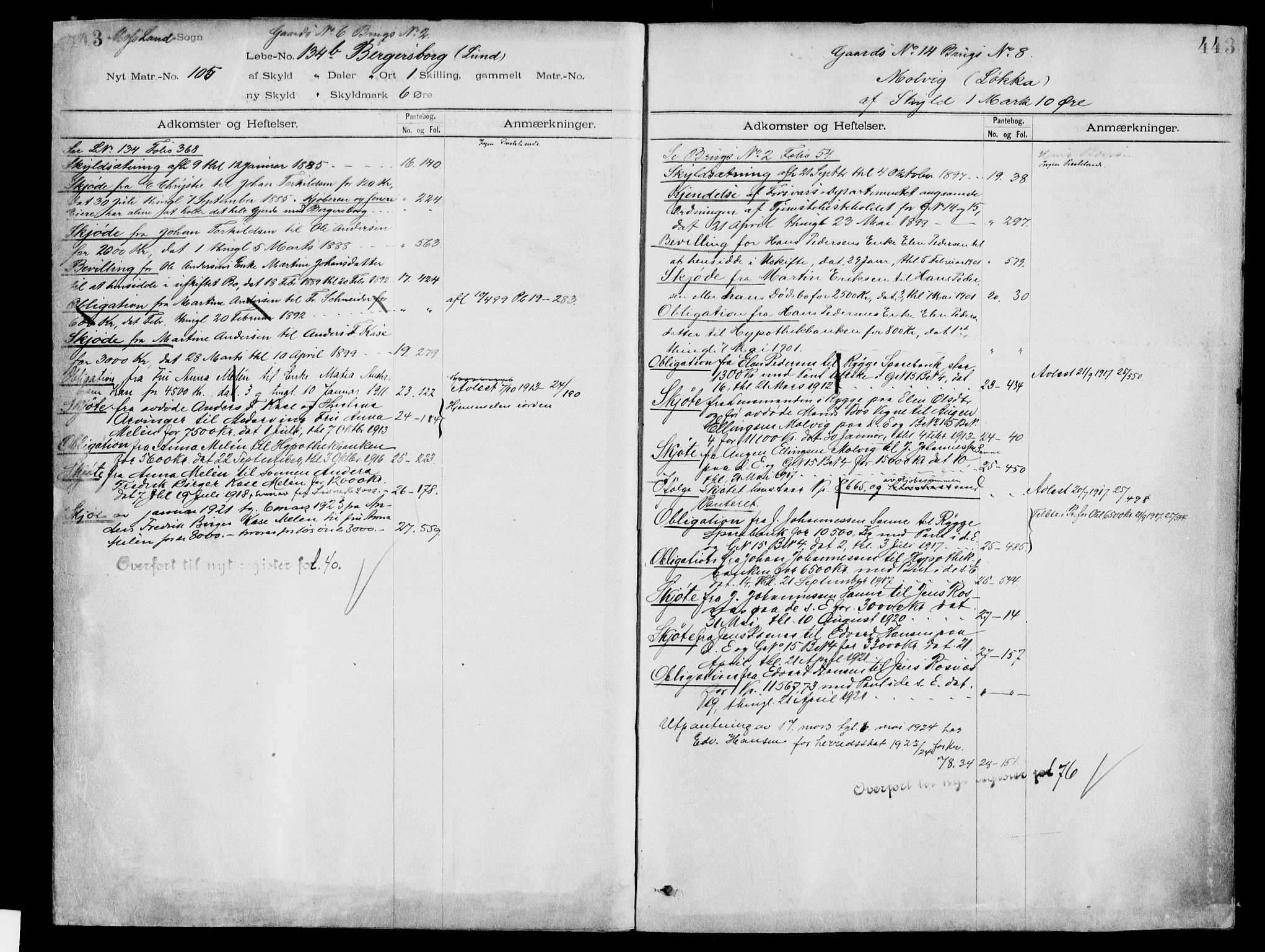 Moss sorenskriveri, AV/SAO-A-10168: Panteregister nr. IV 3b, 1769-1926, s. 443