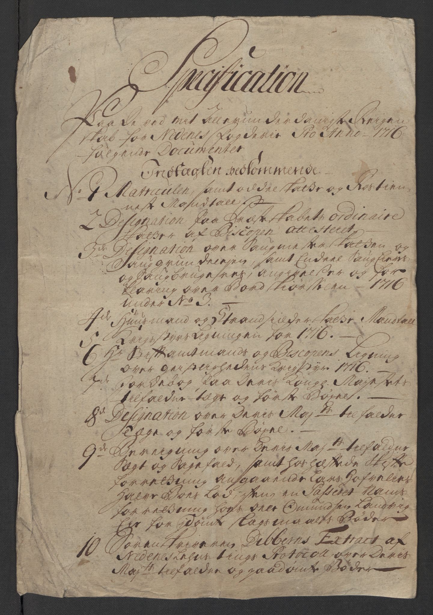 Rentekammeret inntil 1814, Reviderte regnskaper, Fogderegnskap, RA/EA-4092/R39/L2325: Fogderegnskap Nedenes, 1716, s. 19