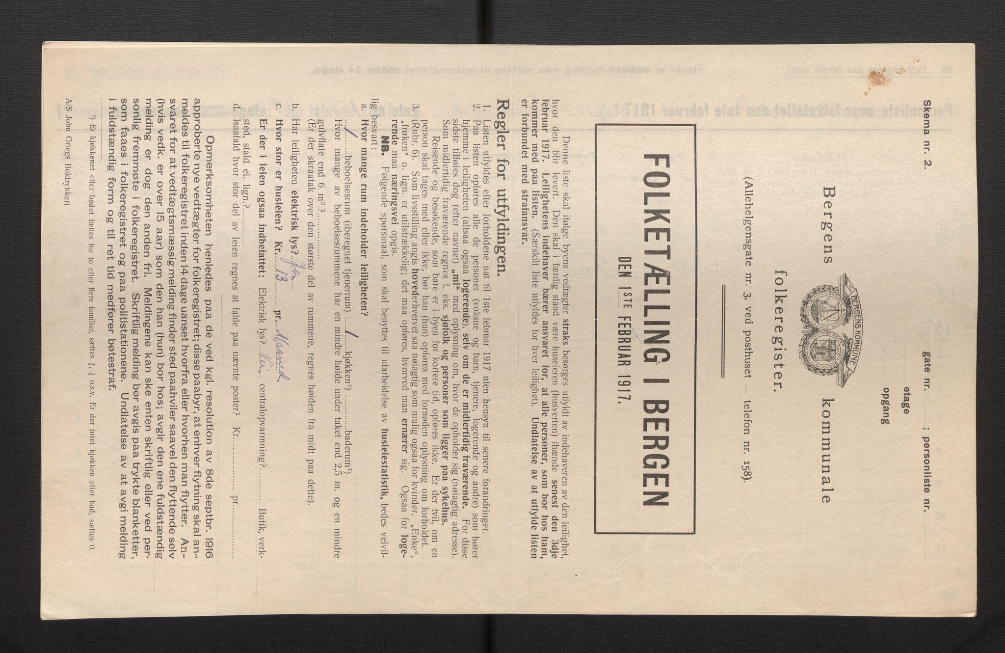 SAB, Kommunal folketelling 1917 for Bergen kjøpstad, 1917, s. 10090