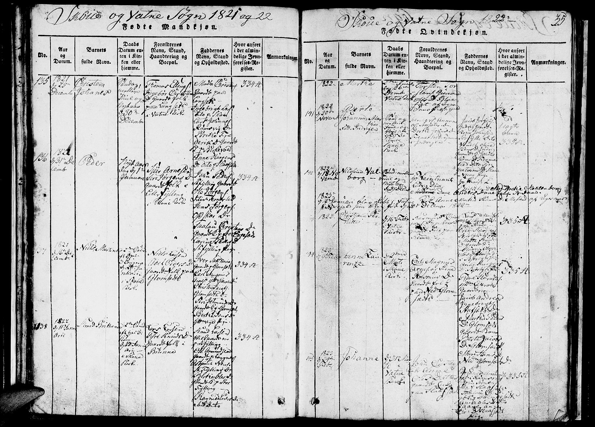 Ministerialprotokoller, klokkerbøker og fødselsregistre - Møre og Romsdal, SAT/A-1454/524/L0360: Klokkerbok nr. 524C01, 1816-1830, s. 35