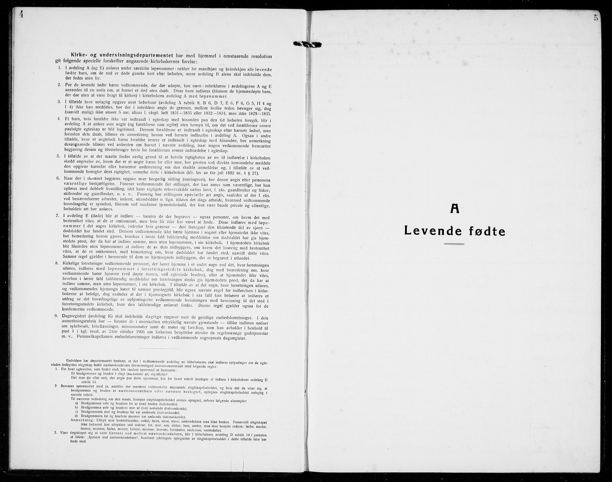 Stord sokneprestembete, SAB/A-78201/H/Hab: Klokkerbok nr. A 4, 1919-1933, s. 4-5