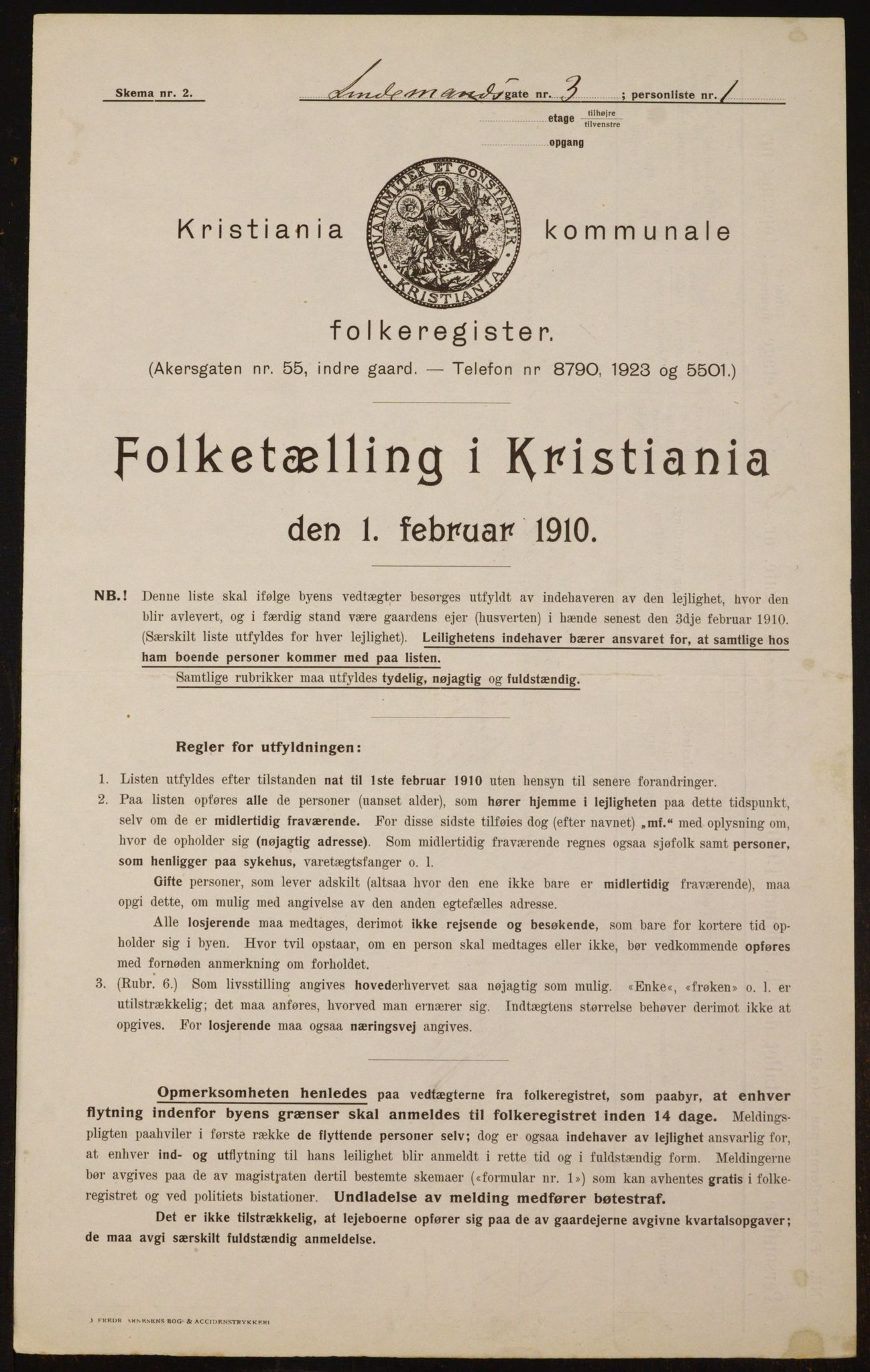 OBA, Kommunal folketelling 1.2.1910 for Kristiania, 1910, s. 55659