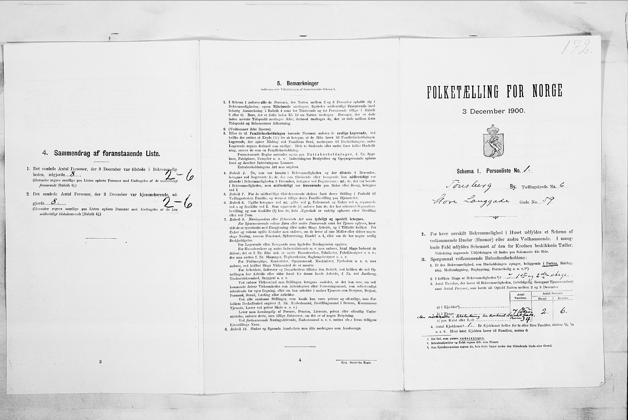 RA, Folketelling 1900 for 0705 Tønsberg kjøpstad, 1900, s. 927