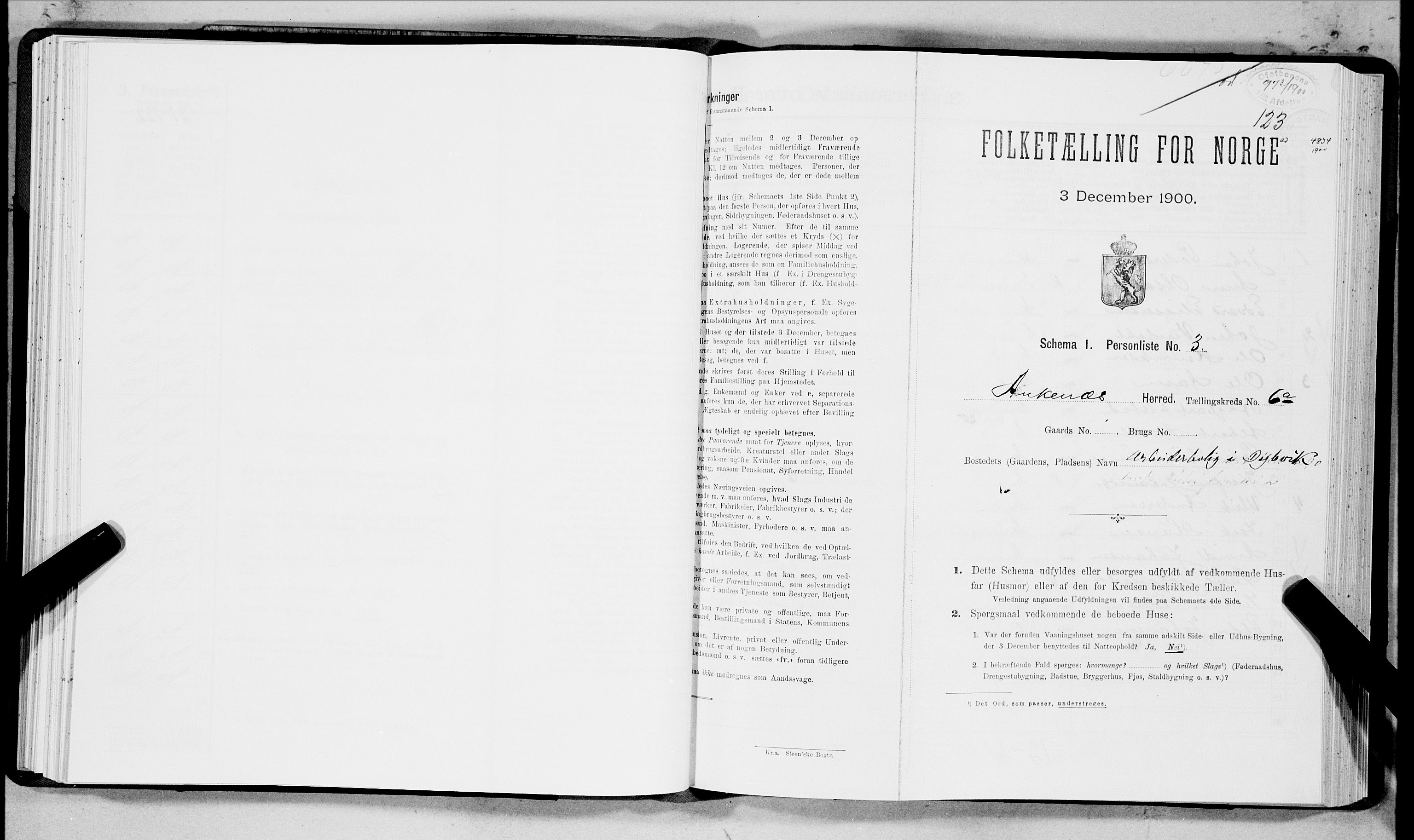 SAT, Folketelling 1900 for 1855 Ankenes herred, 1900, s. 442