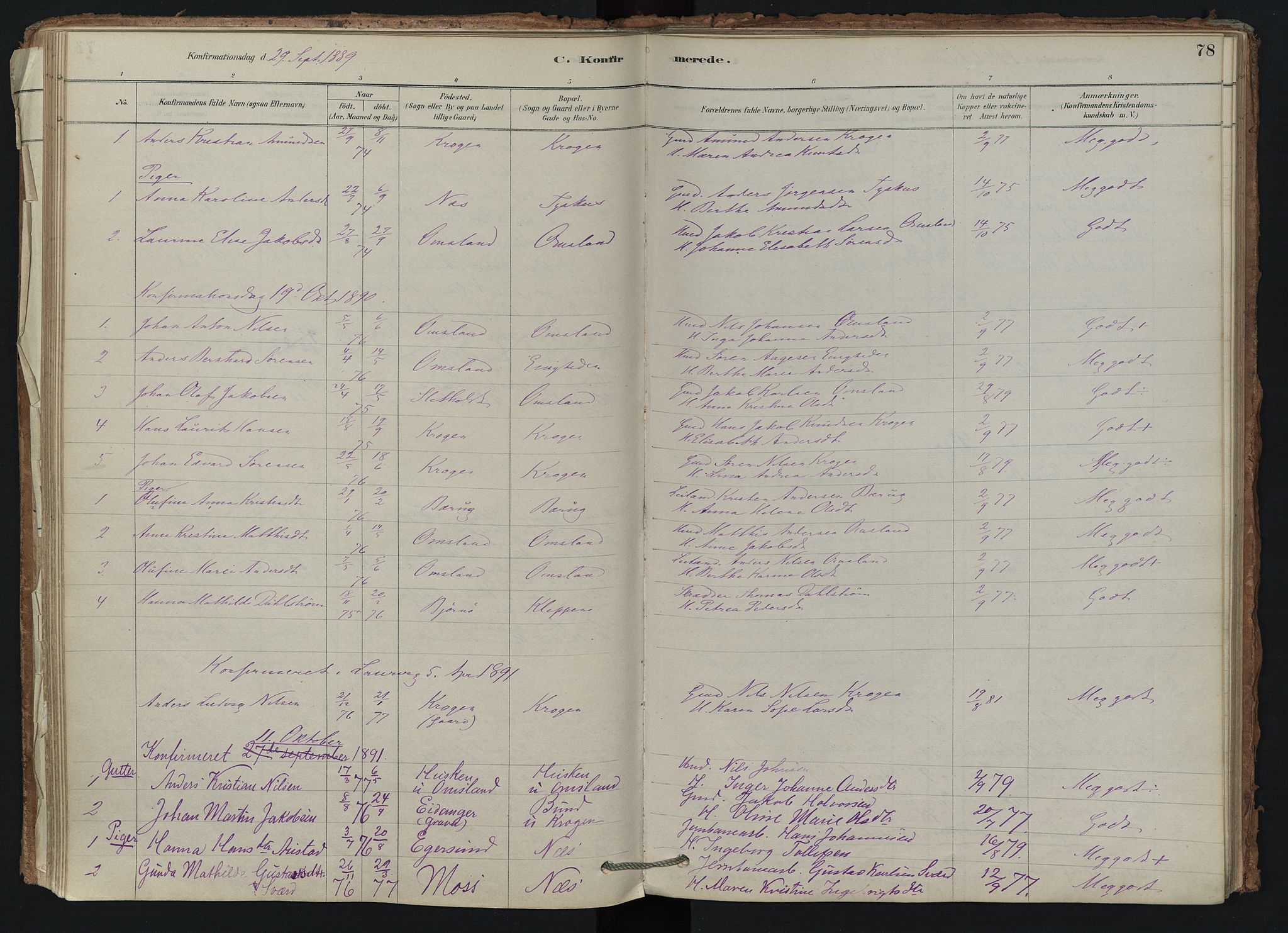 Brunlanes kirkebøker, SAKO/A-342/F/Fd/L0001: Ministerialbok nr. IV 1, 1878-1917, s. 78
