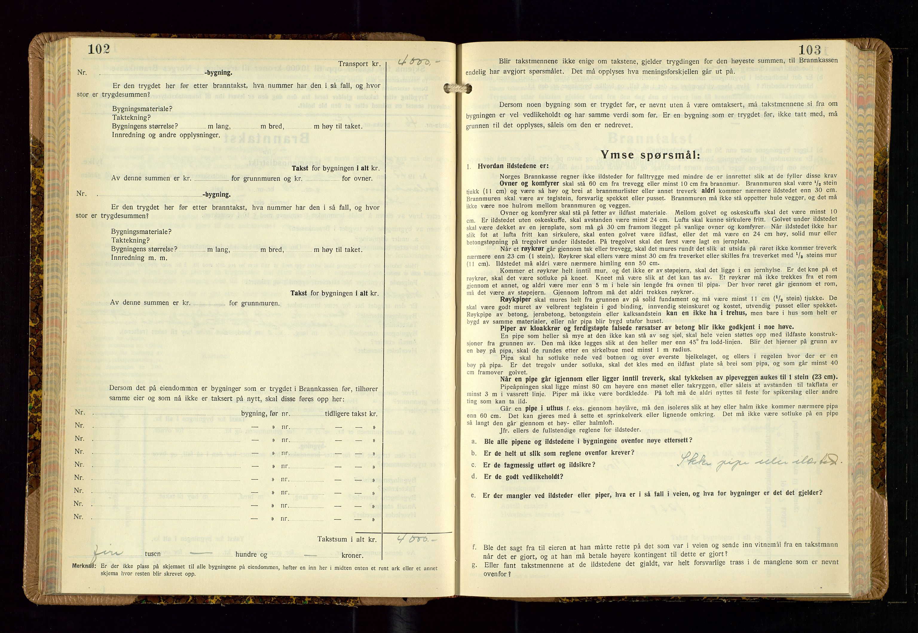 Strand og Forsand lensmannskontor, AV/SAST-A-100451/Gob/L0002: Branntakstprotokoll, 1942-1953, s. 102-103