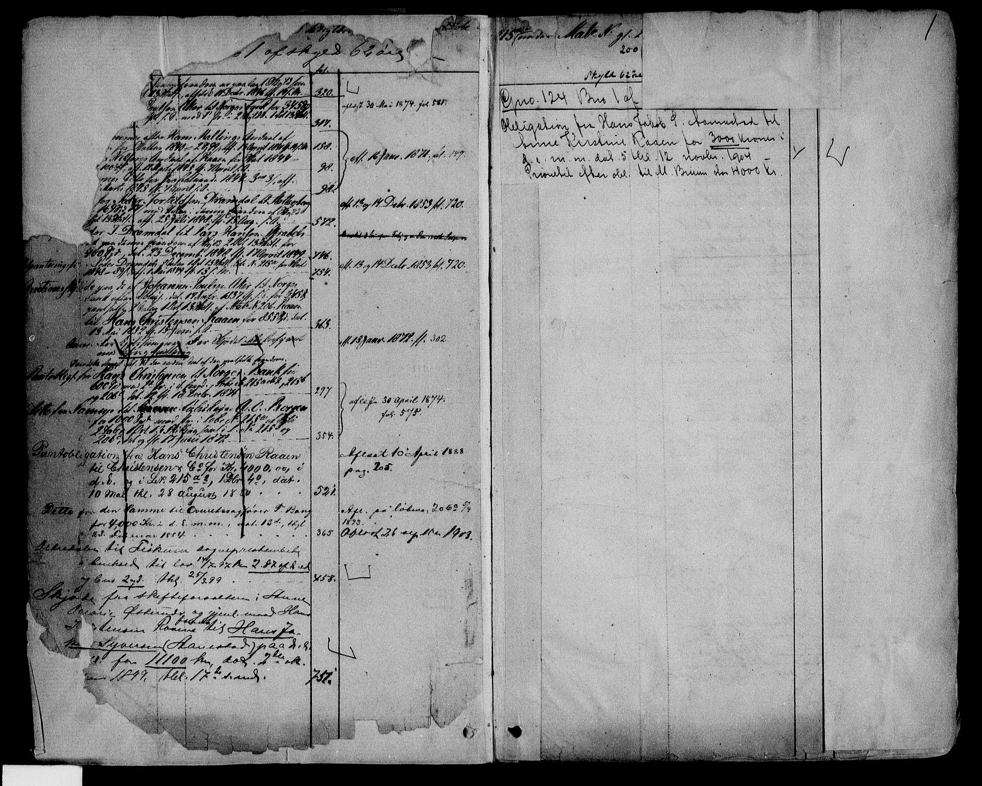 Eiker, Modum og Sigdal sorenskriveri, AV/SAKO-A-123/G/Gb/Gbc/L0003: Panteregister nr. III 3, s. 1