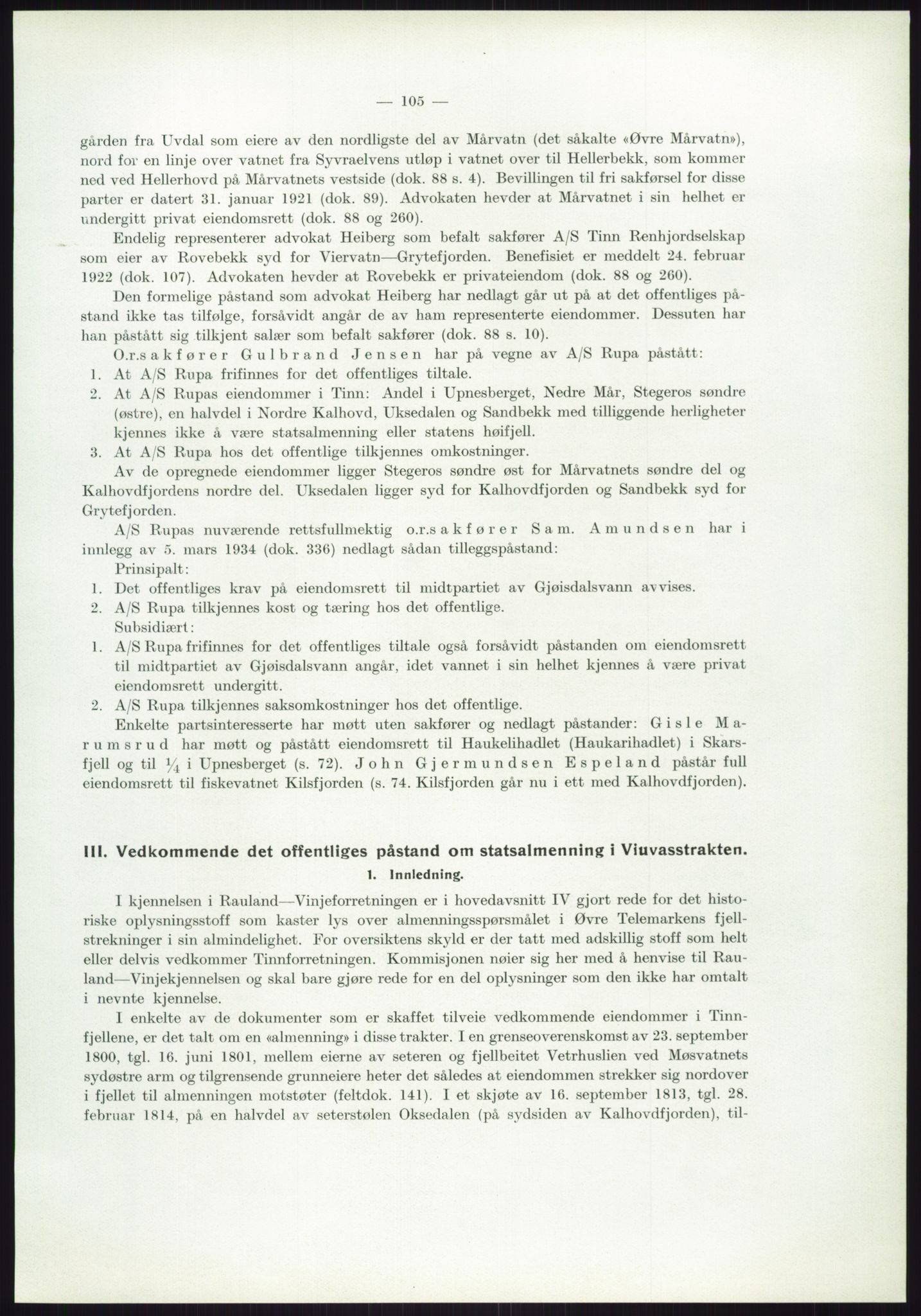 Høyfjellskommisjonen, AV/RA-S-1546/X/Xa/L0001: Nr. 1-33, 1909-1953, s. 1875