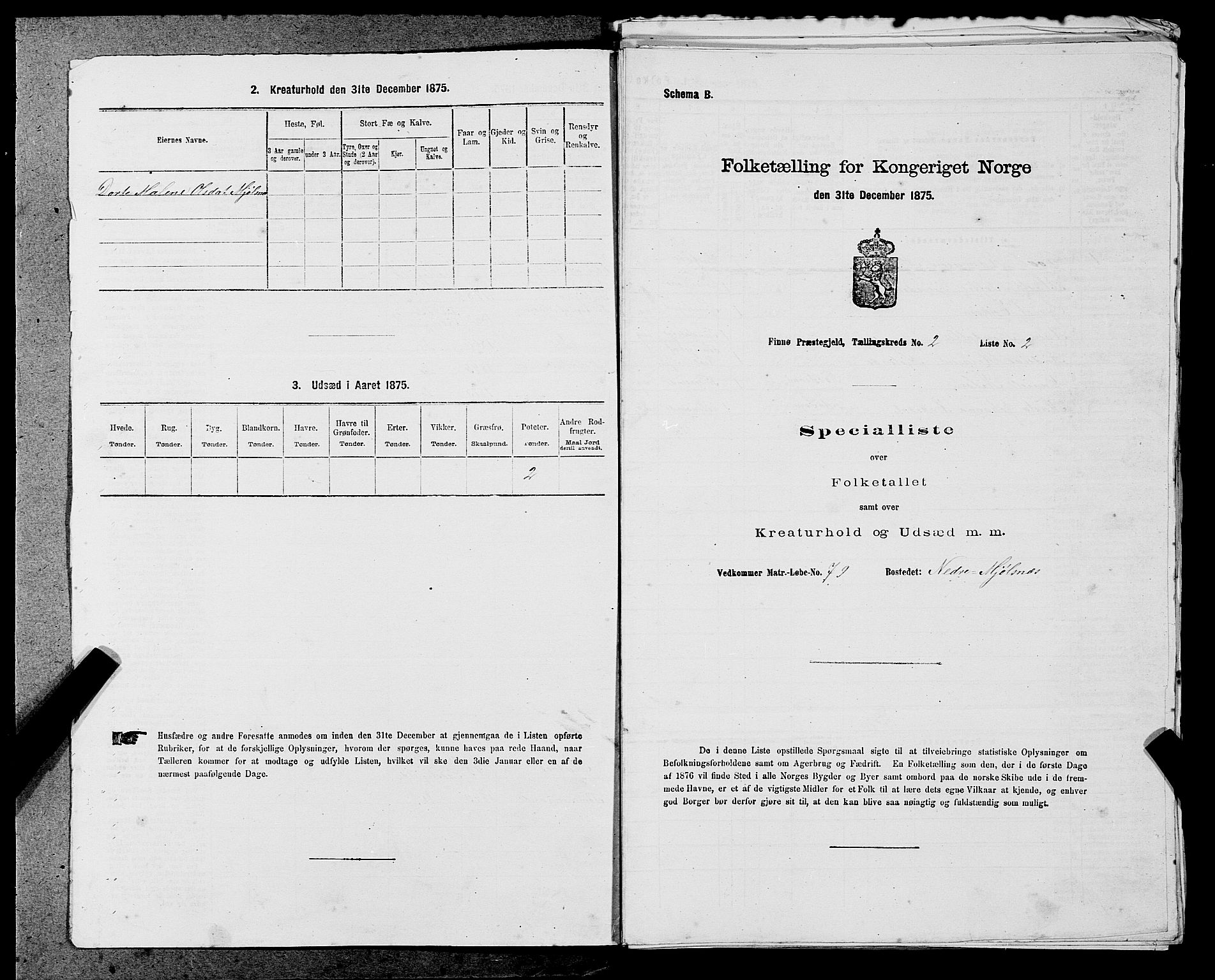 SAST, Folketelling 1875 for 1141P Finnøy prestegjeld, 1875, s. 160