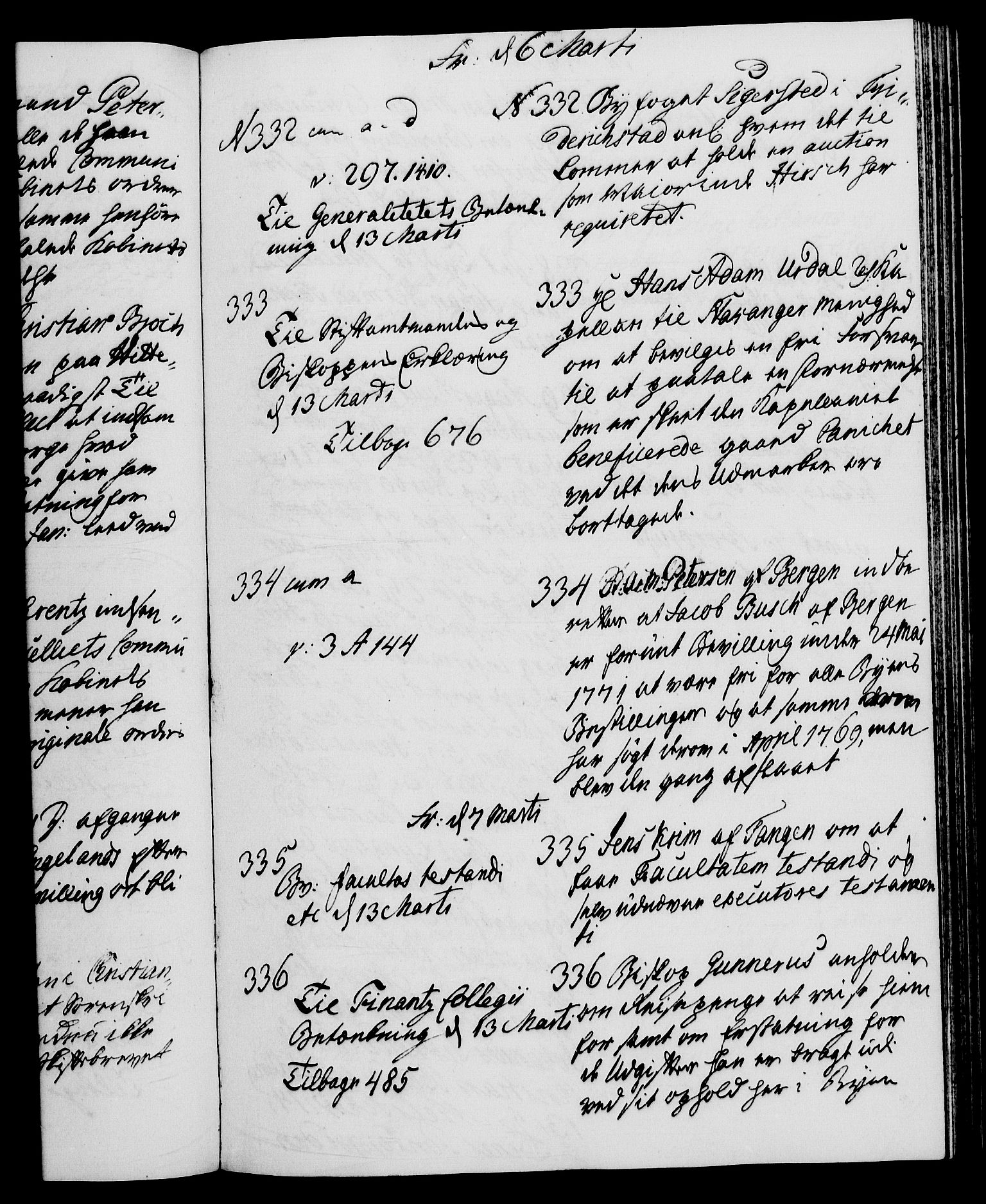Danske Kanselli 1572-1799, AV/RA-EA-3023/I/Ia/L0002: 3. departements journal, 1772