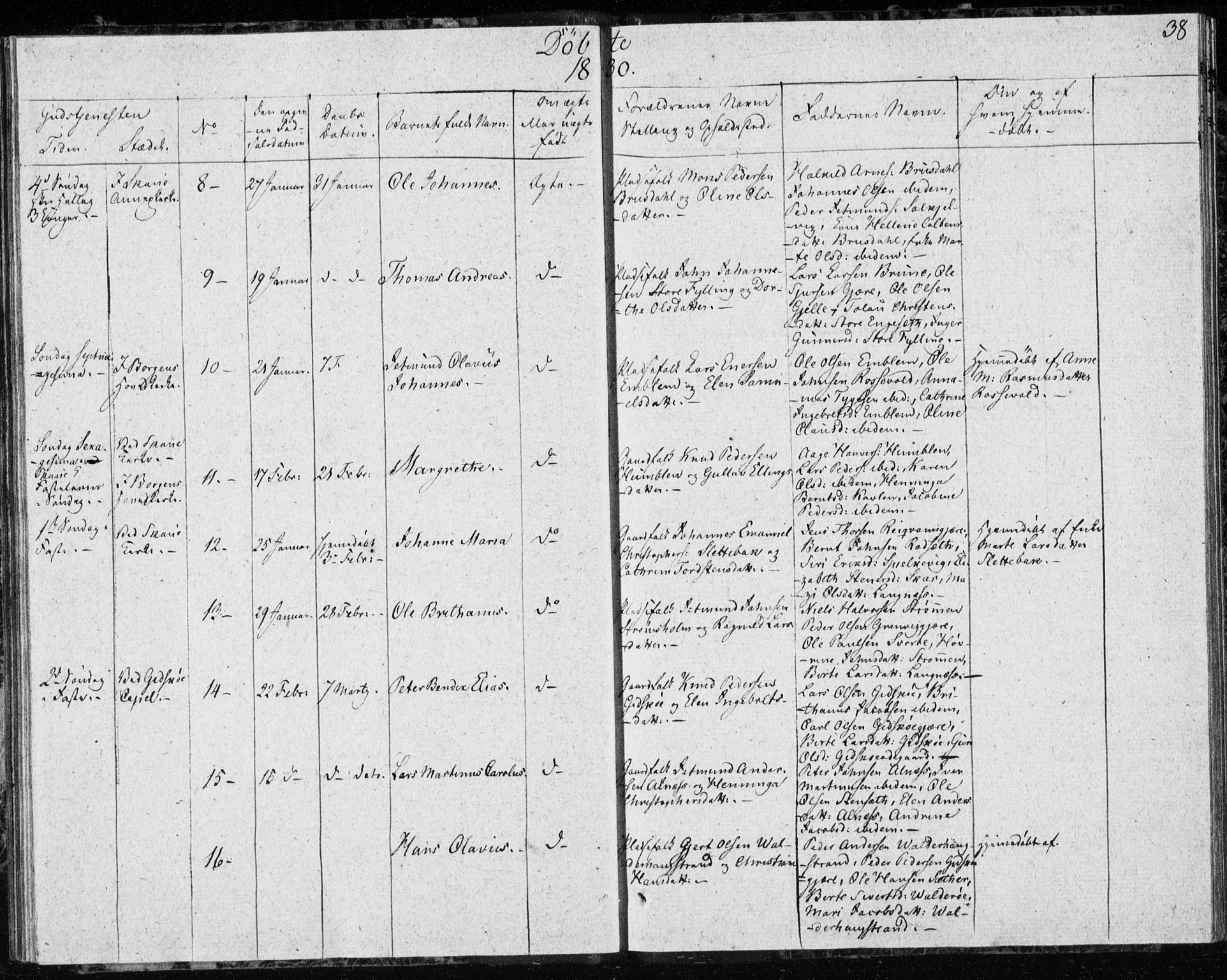 Ministerialprotokoller, klokkerbøker og fødselsregistre - Møre og Romsdal, AV/SAT-A-1454/528/L0413: Residerende kapellans bok nr. 528B01, 1828-1832, s. 38