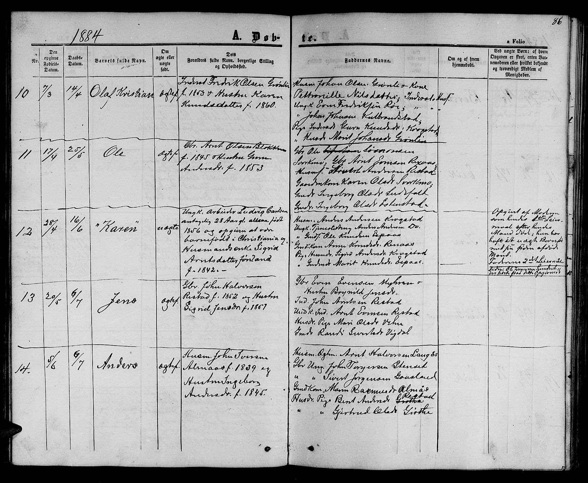 Ministerialprotokoller, klokkerbøker og fødselsregistre - Sør-Trøndelag, AV/SAT-A-1456/694/L1131: Klokkerbok nr. 694C03, 1858-1886, s. 86