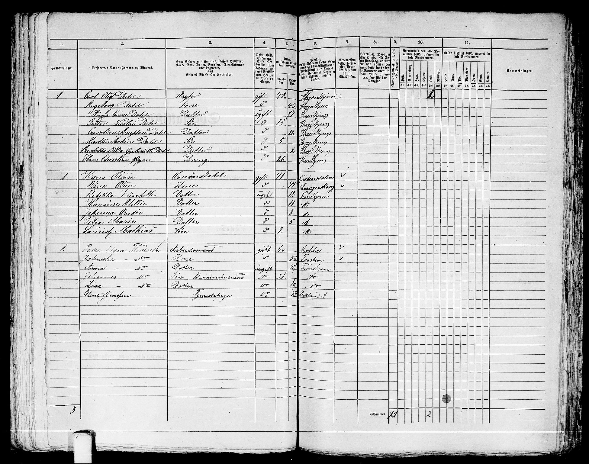 RA, Folketelling 1865 for 1601 Trondheim kjøpstad, 1865, s. 1370