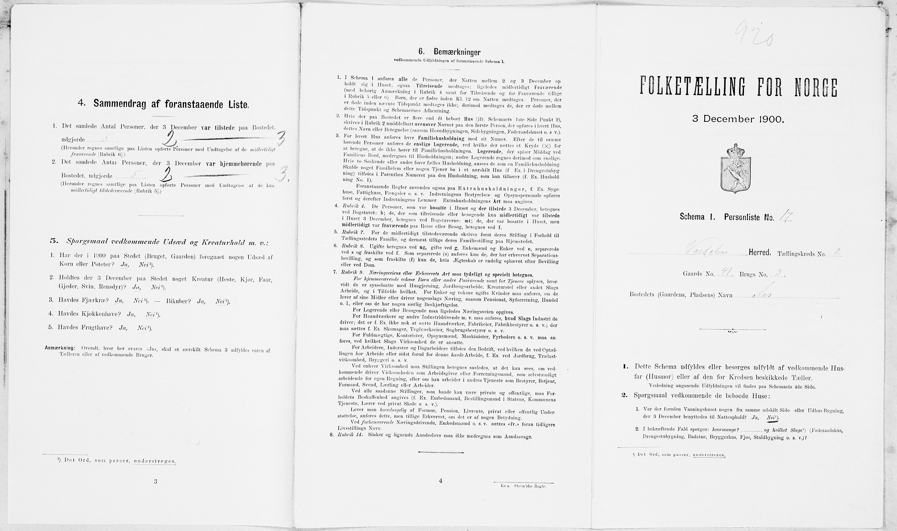 SAT, Folketelling 1900 for 1721 Verdal herred, 1900, s. 345