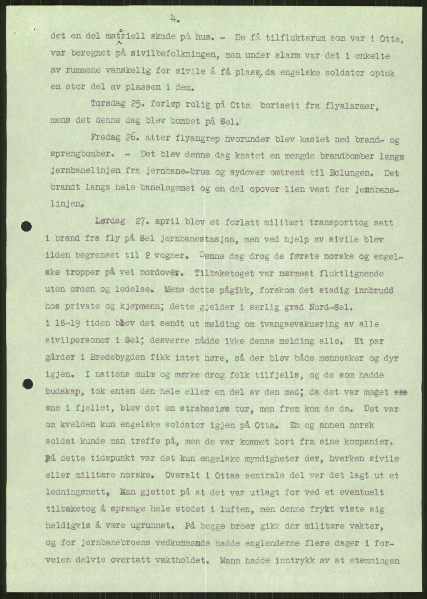 Forsvaret, Forsvarets krigshistoriske avdeling, AV/RA-RAFA-2017/Y/Ya/L0014: II-C-11-31 - Fylkesmenn.  Rapporter om krigsbegivenhetene 1940., 1940, s. 54