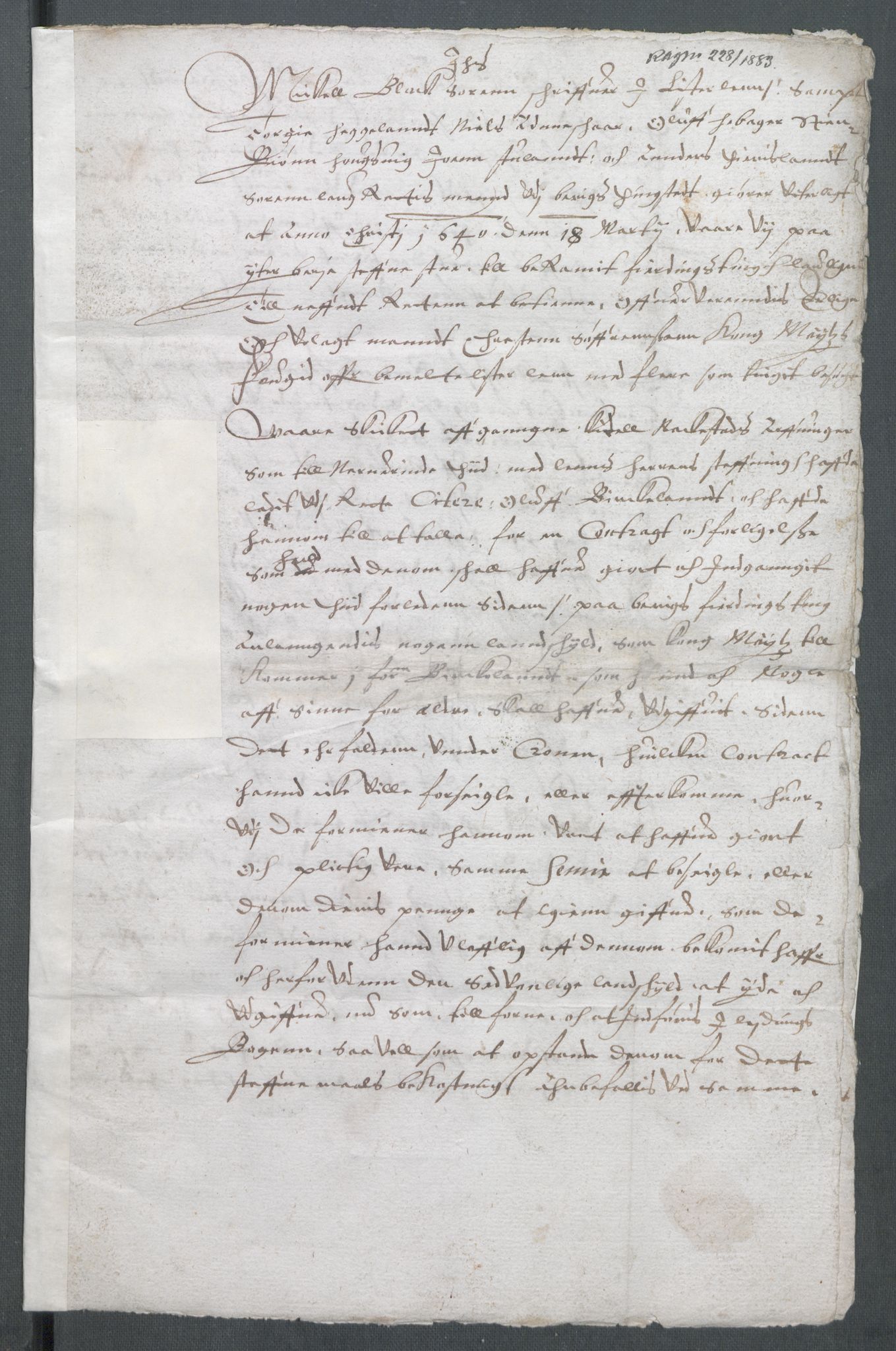 Riksarkivets diplomsamling, AV/RA-EA-5965/F02/L0153: Dokumenter, 1640, s. 21