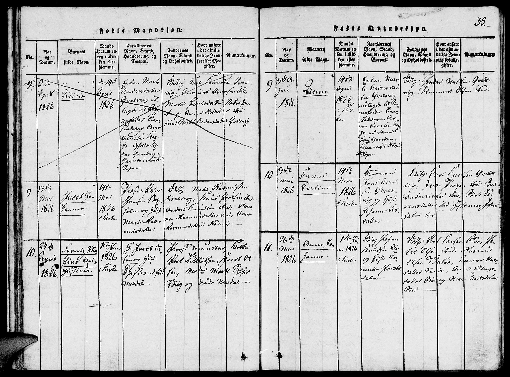 Ministerialprotokoller, klokkerbøker og fødselsregistre - Møre og Romsdal, AV/SAT-A-1454/507/L0069: Ministerialbok nr. 507A04, 1816-1841, s. 35