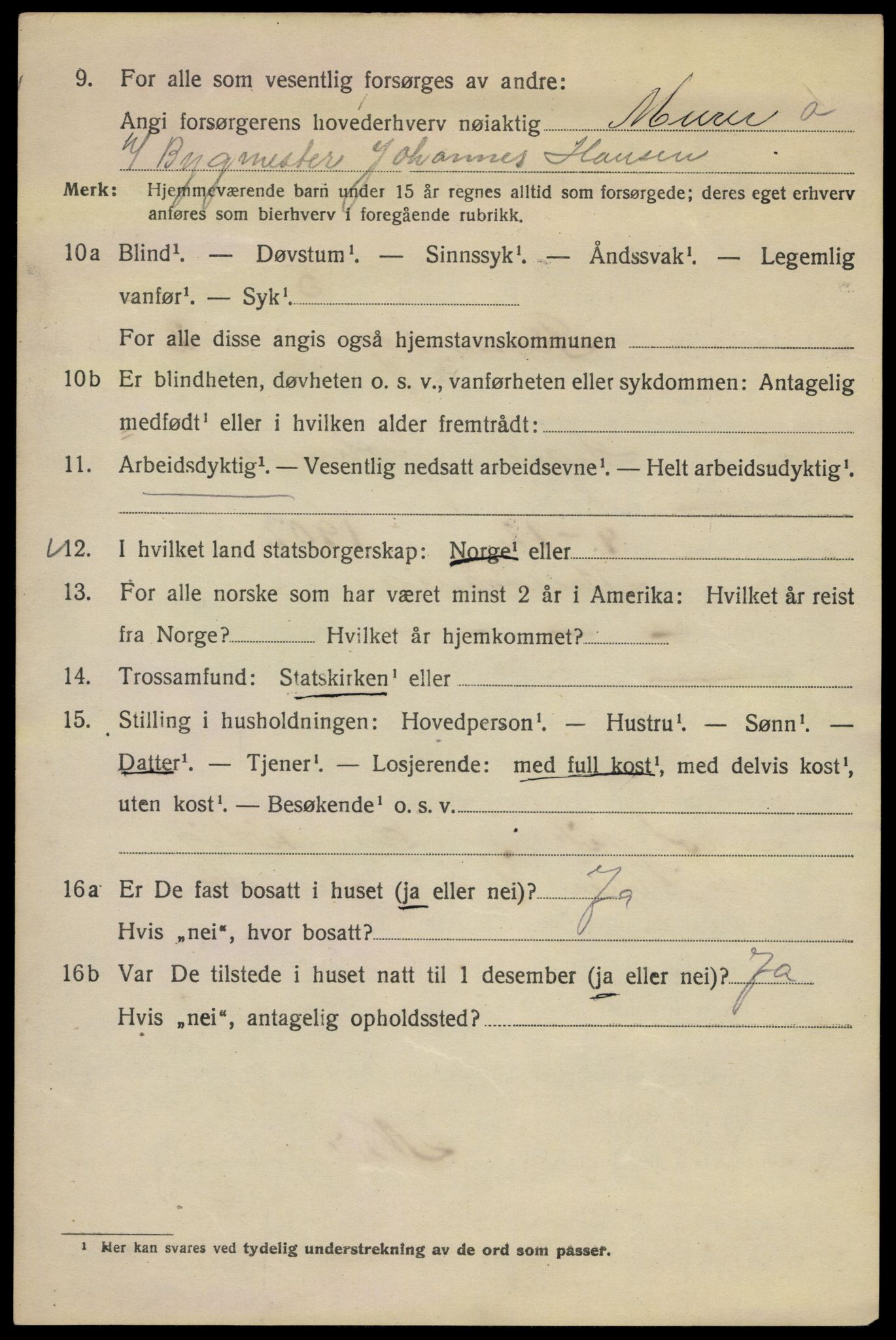 SAO, Folketelling 1920 for 0301 Kristiania kjøpstad, 1920, s. 465240