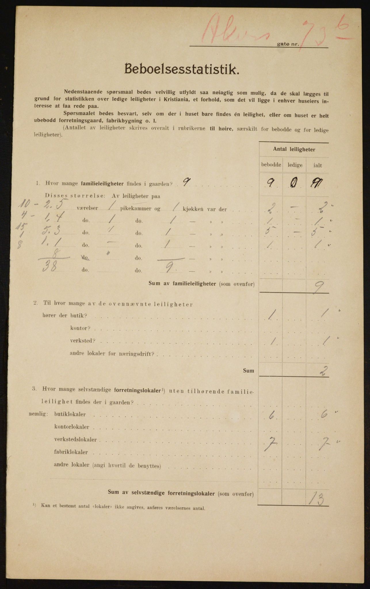 OBA, Kommunal folketelling 1.2.1910 for Kristiania, 1910, s. 753