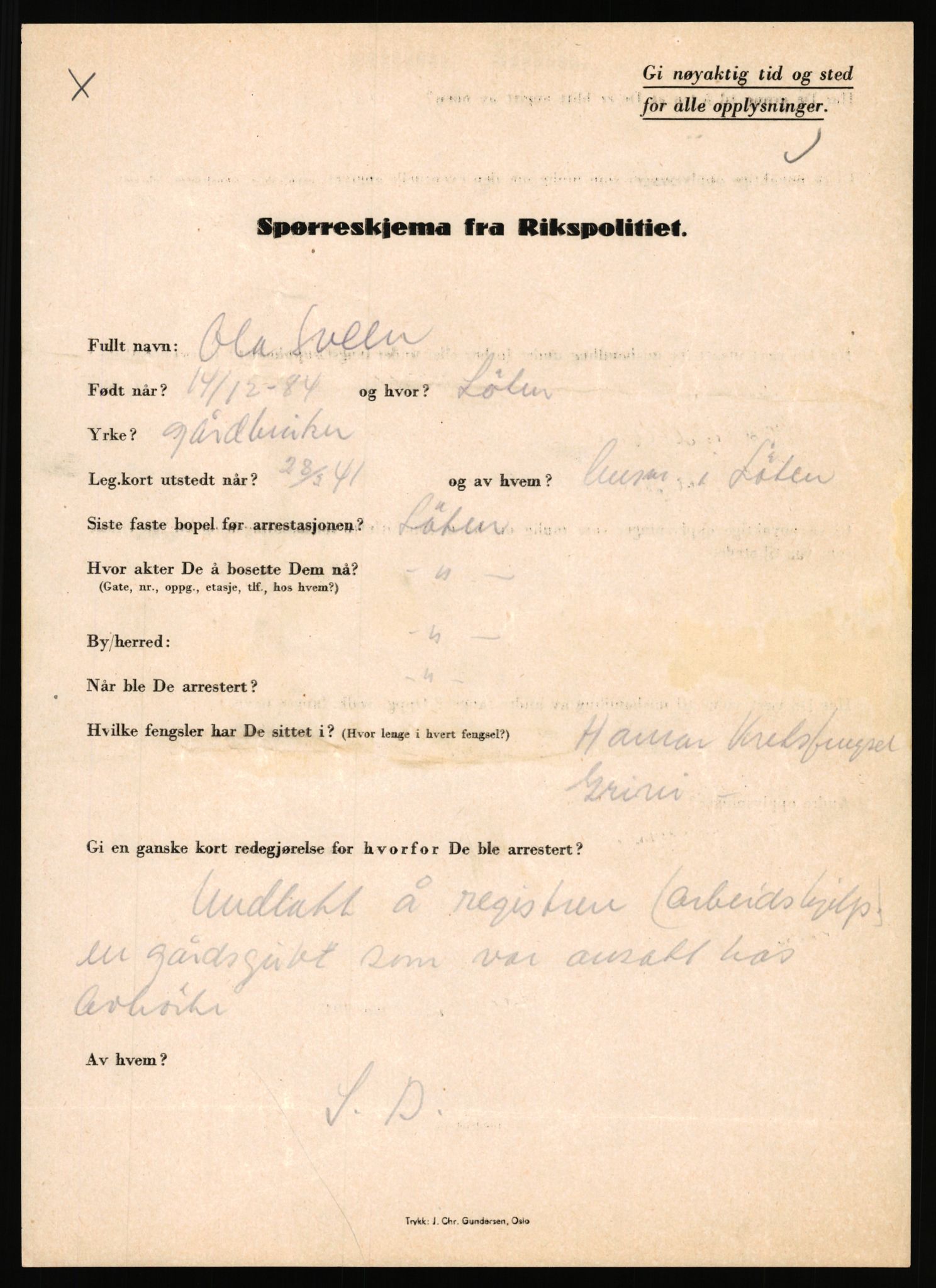 Rikspolitisjefen, AV/RA-S-1560/L/L0016: Sti, Lauritz - Tettum, Karl August, 1940-1945, s. 453