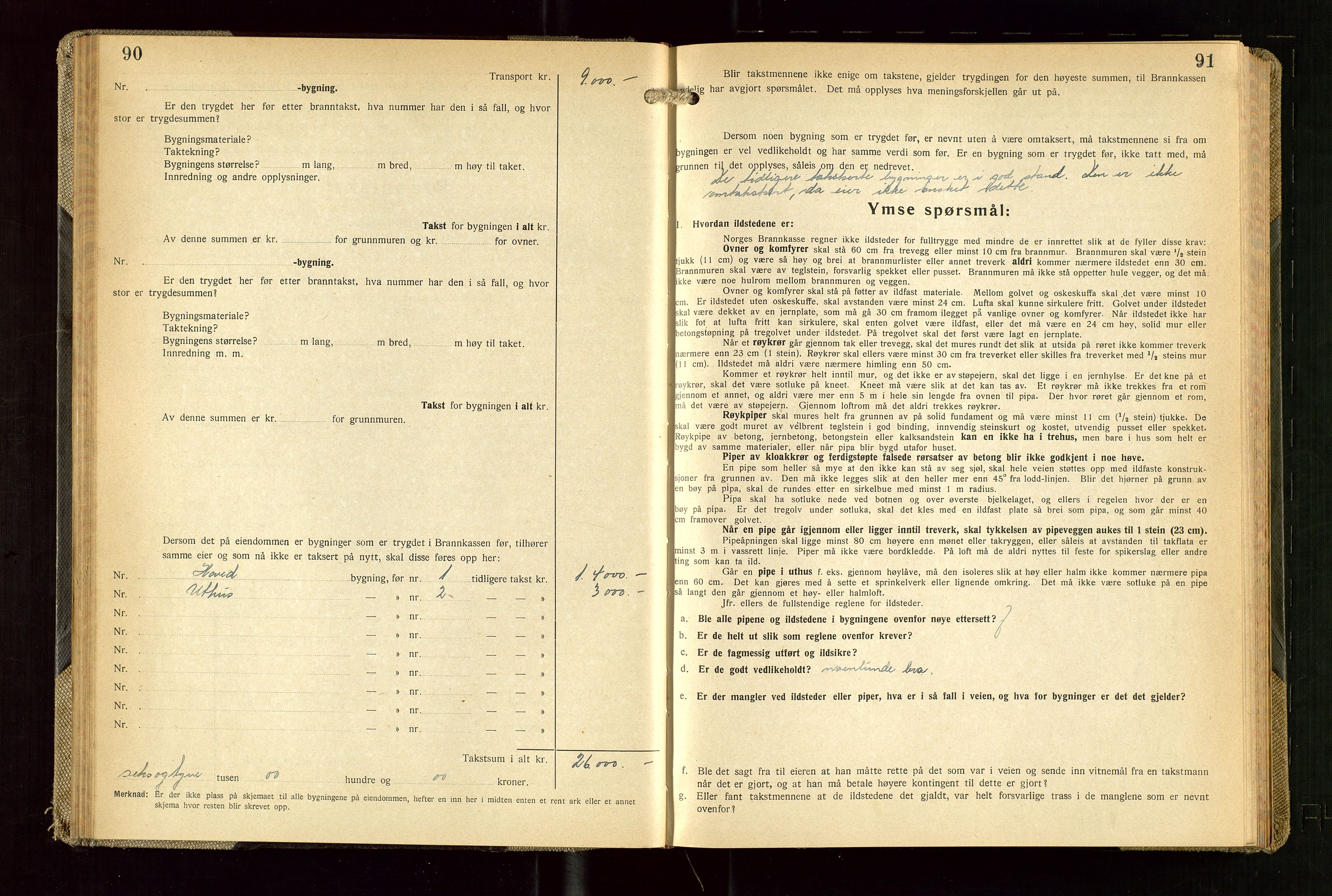 Skudenes lensmannskontor, AV/SAST-A-100444/Gob/L0003: "Brandtakstprotokoll", 1942-1954, s. 90-91