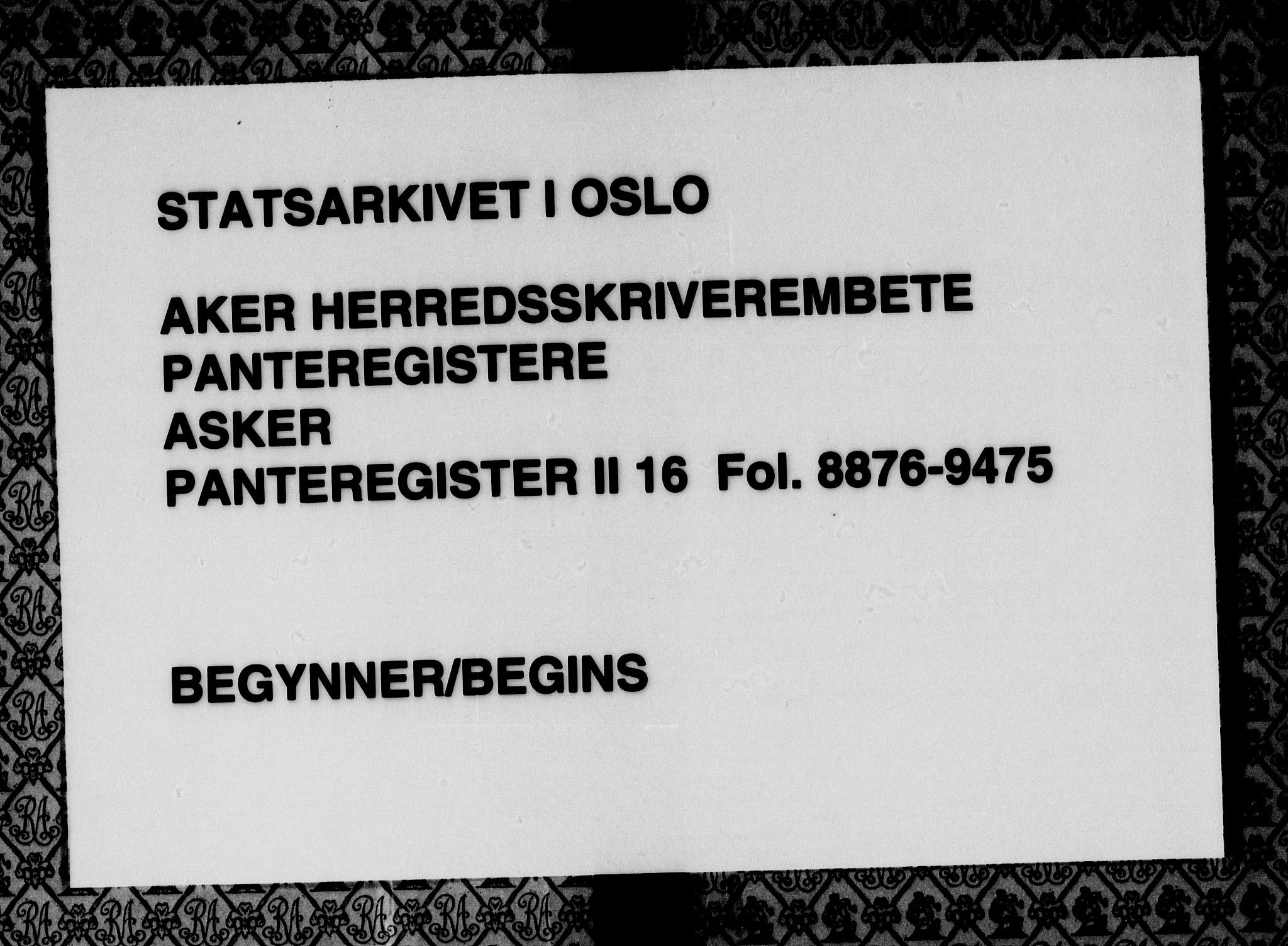 Aker herredsskriveri, SAO/A-10896/G/Ga/Gab/Gabb/L0016: Panteregister nr. II 16, 1931-1950